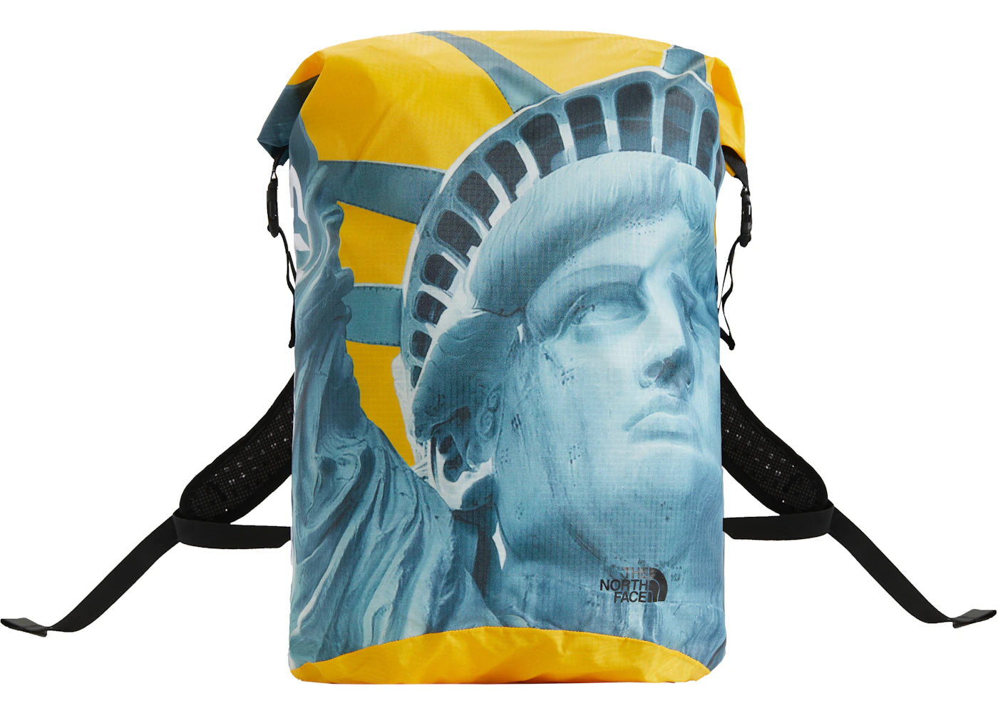 supreme the north face statue of liberty waterproof backpack yellow