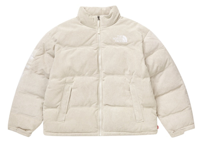 Supreme The North Face Suede Nuptse Jacket Stone