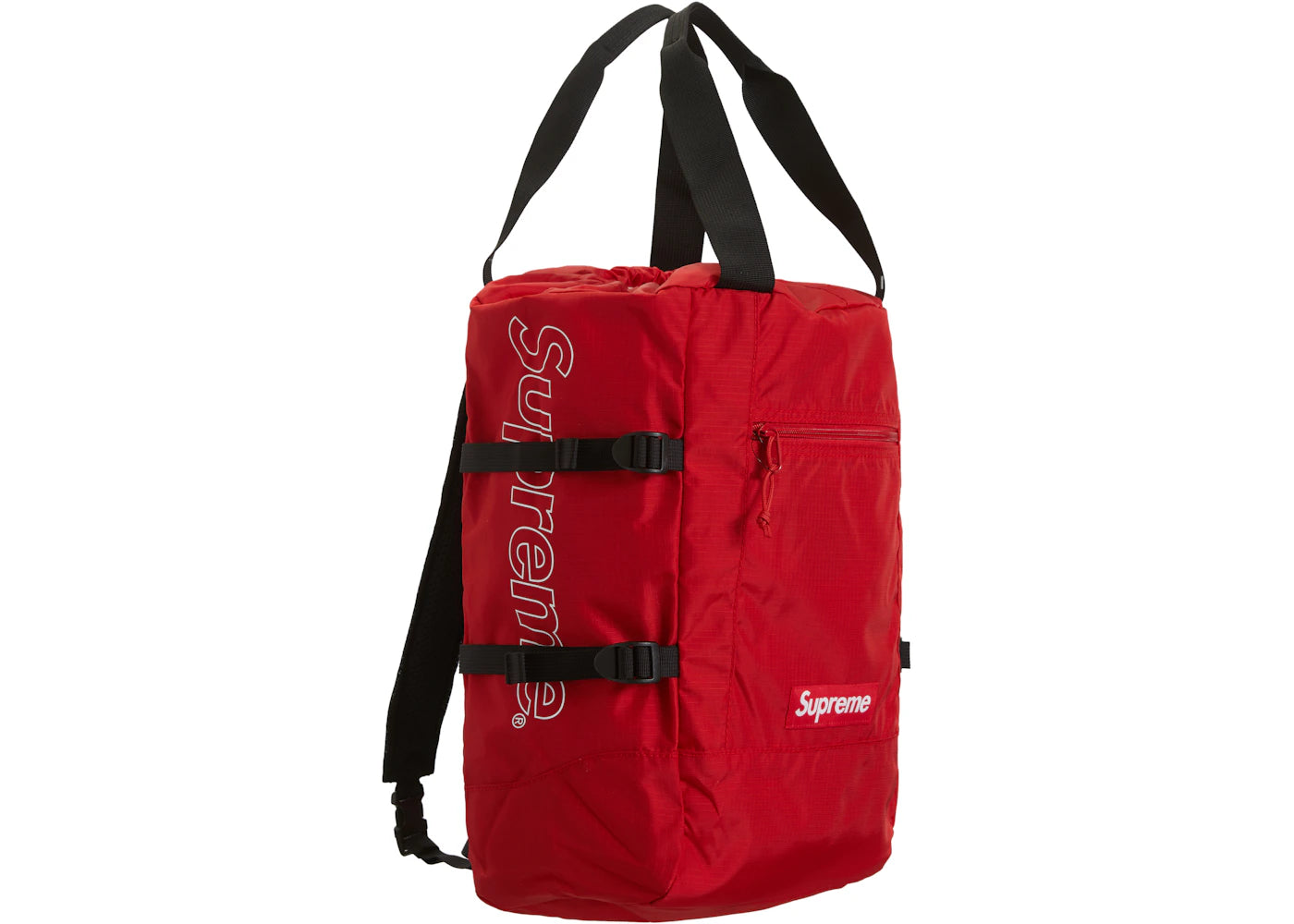 supreme tote backpack red