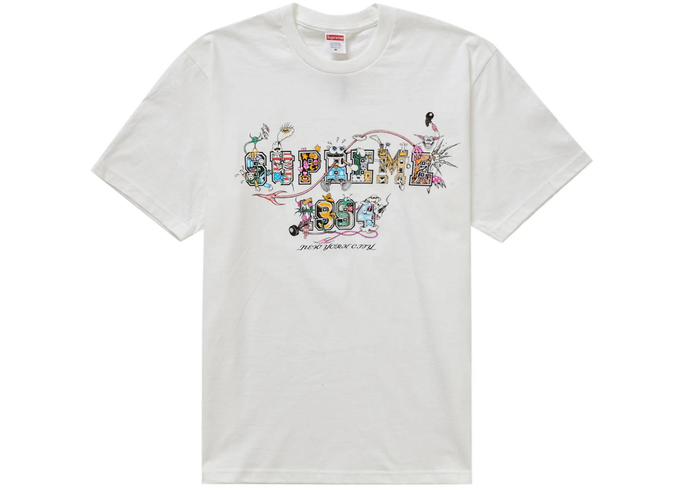 supreme varsity tee white