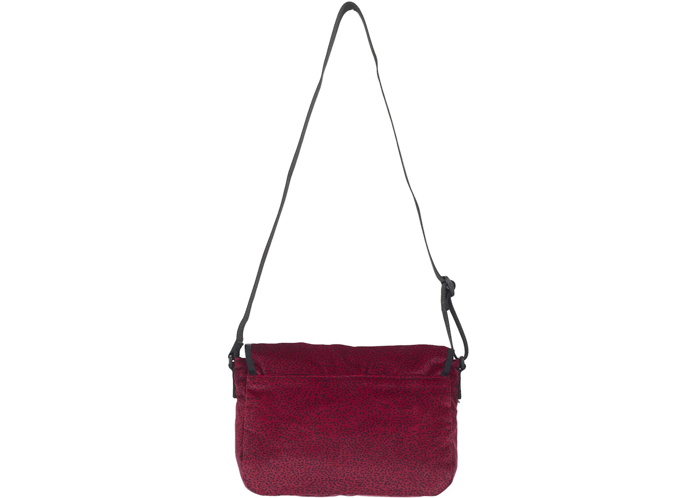 Supreme Velvet Small Messenger Bag Red Leopard