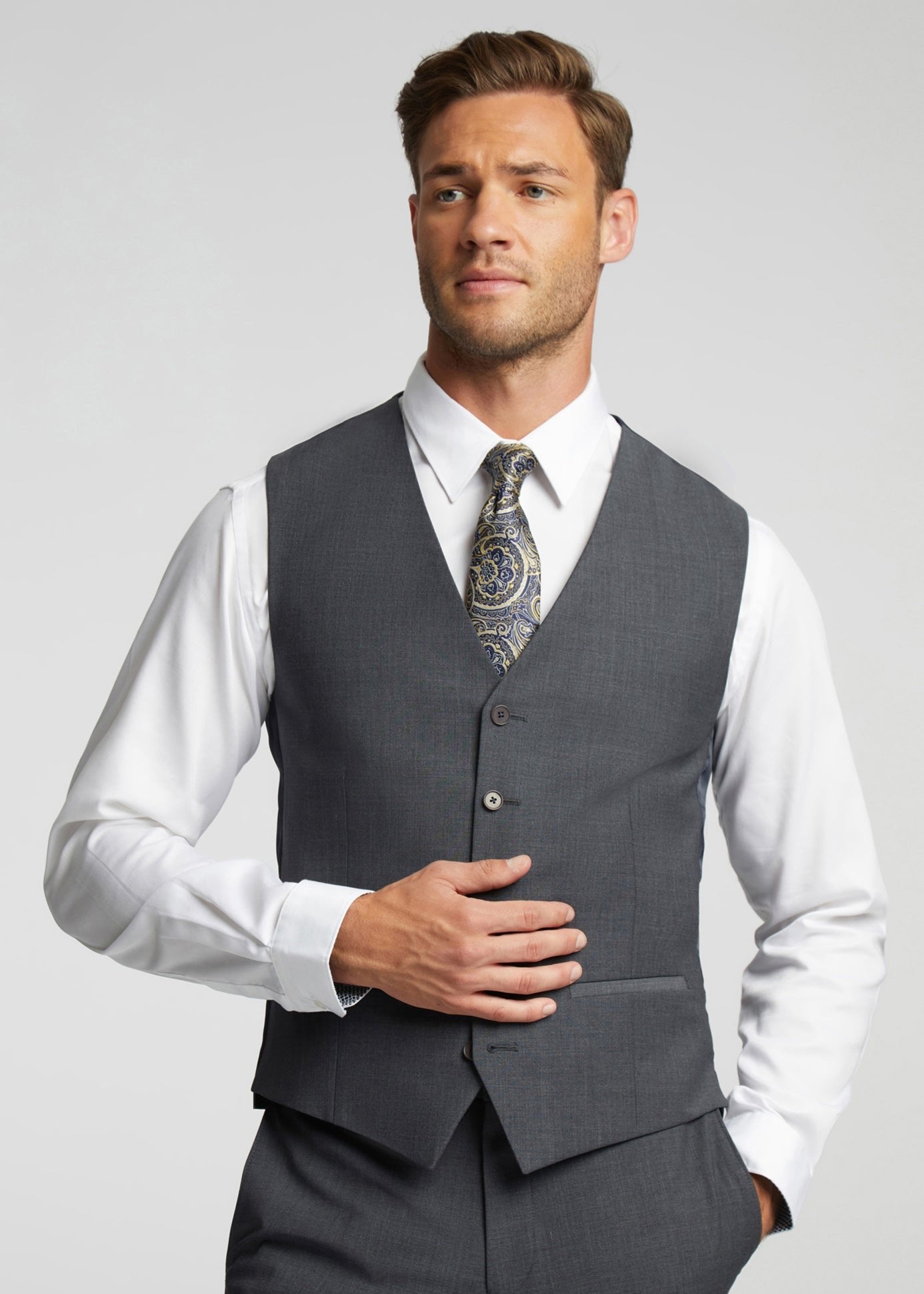 Ted Baker Panama Wool Blend Slim Fit Suit Waistcoat