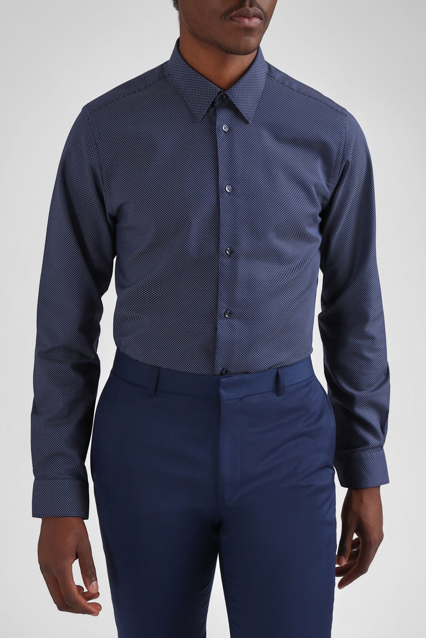 Ted Baker Odair Pin Dot Slim Fit Cotton Shirt