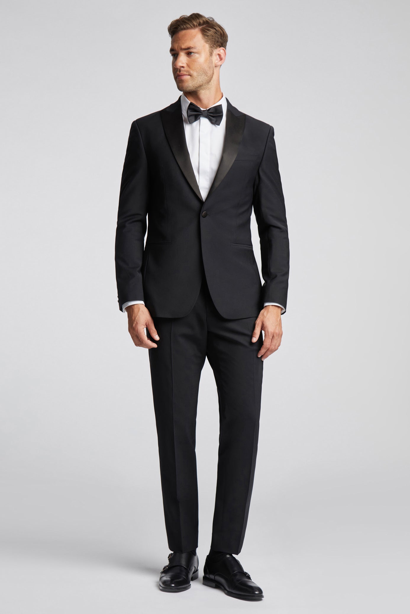 Ted Baker Meyerts Wool Blend Slim Fit Tuxedo Trousers