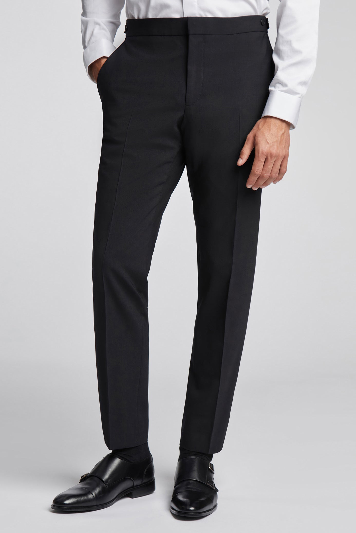 Ted Baker Meyerts Wool Blend Slim Fit Tuxedo Trousers