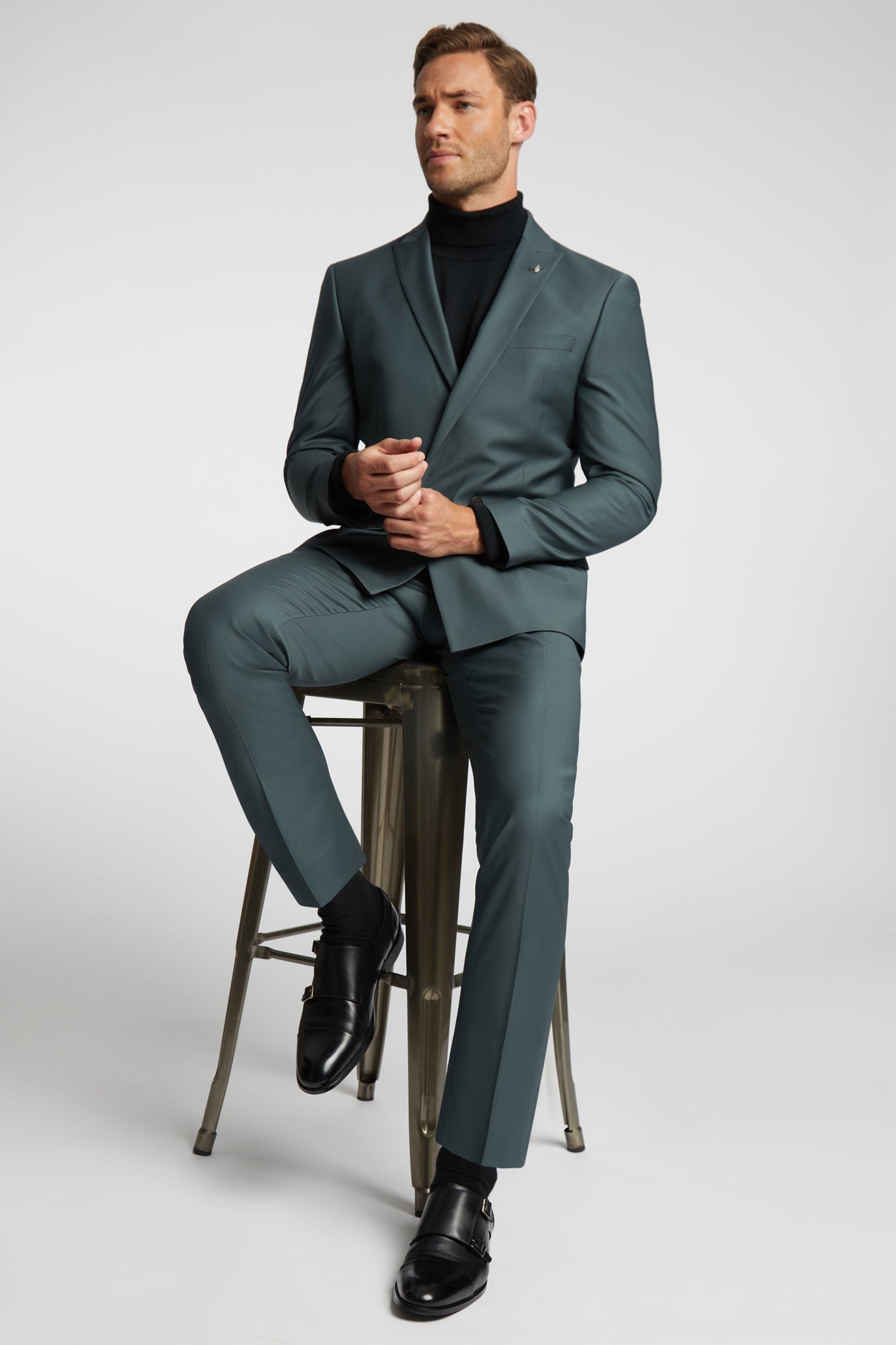 Ted Baker Lunanjt Double Breasted Wool Blend Suit Jacket