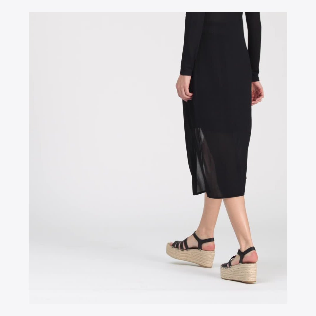 Tory Burch Fisherman Espadrille Wedge PERFECT BLACK