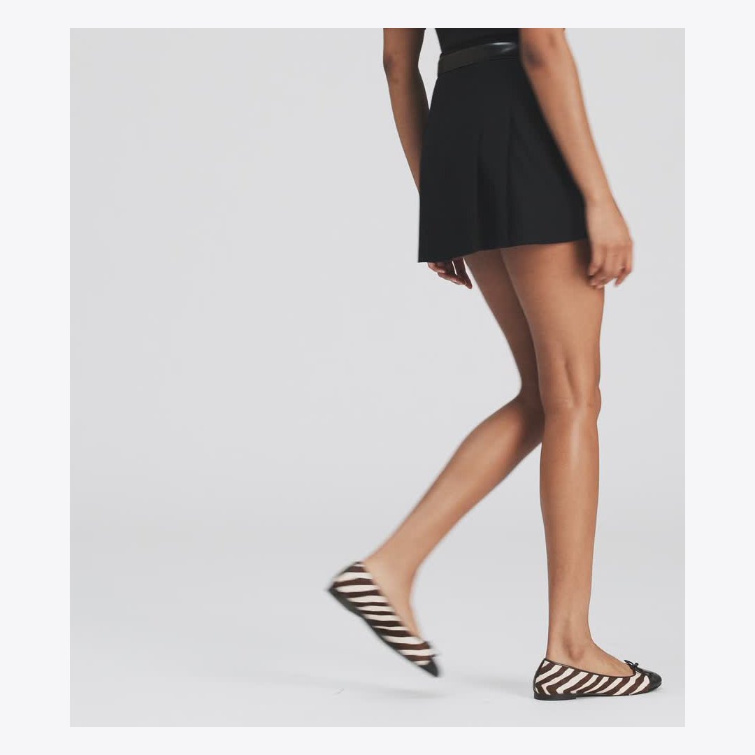 Tory Burch Cap-Toe Ballet ZEBRA / COCO