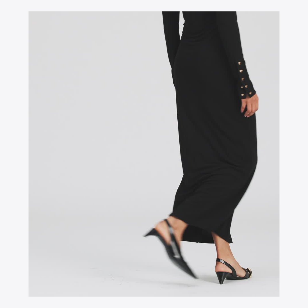 Tory Burch Pierced Slingback Heel PERFECT BLACK