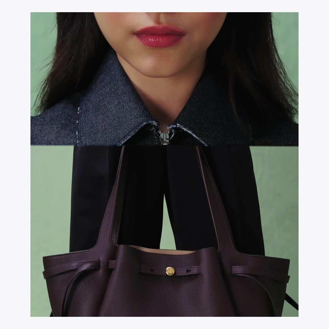 Tory Burch Romy Tote Deep Brown