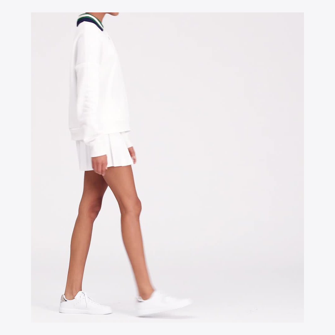 Tory Burch Howell Court Sneaker Titanium White / Silver