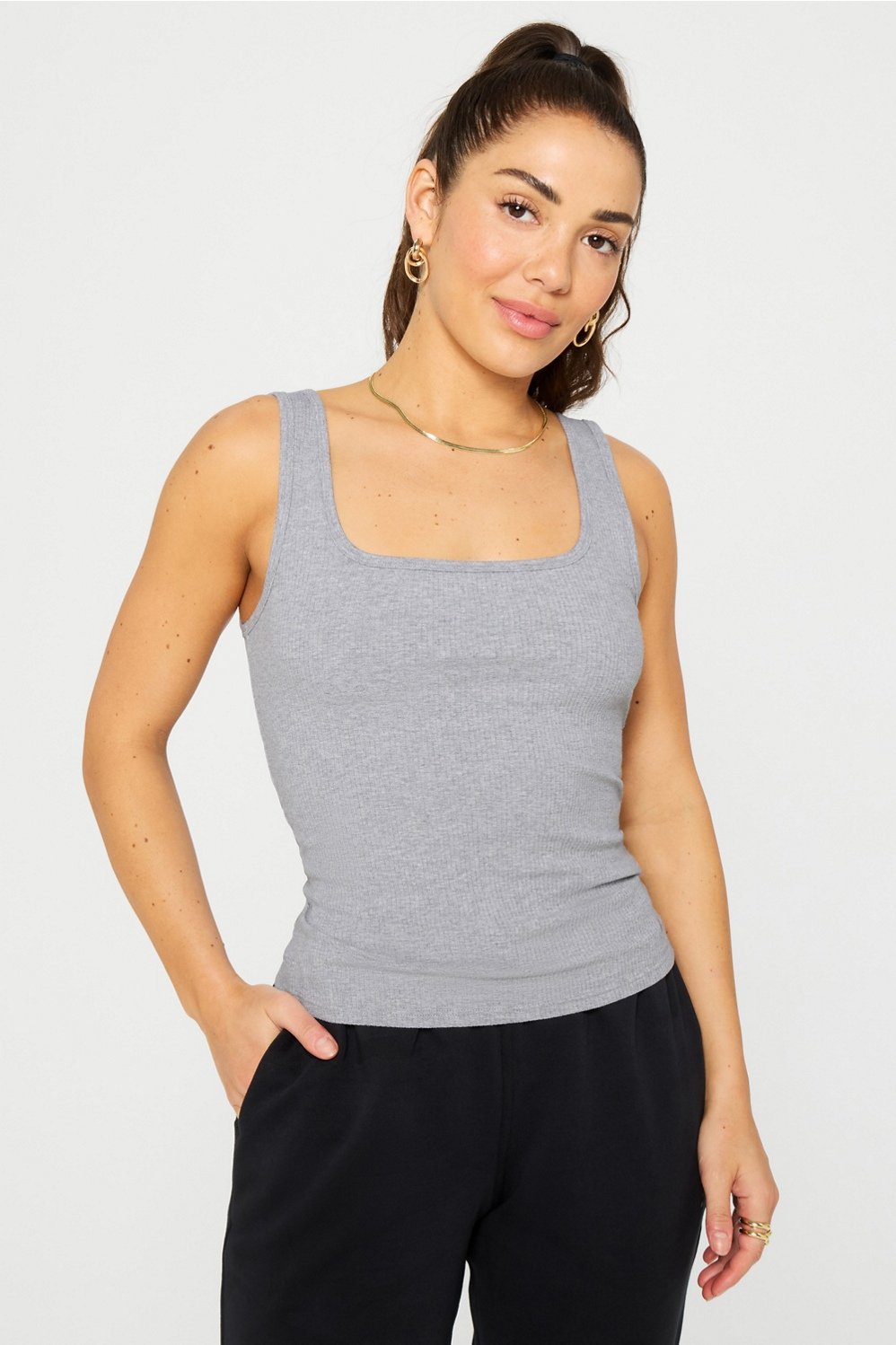 Fabletics Daily Rib Square Neck Tank