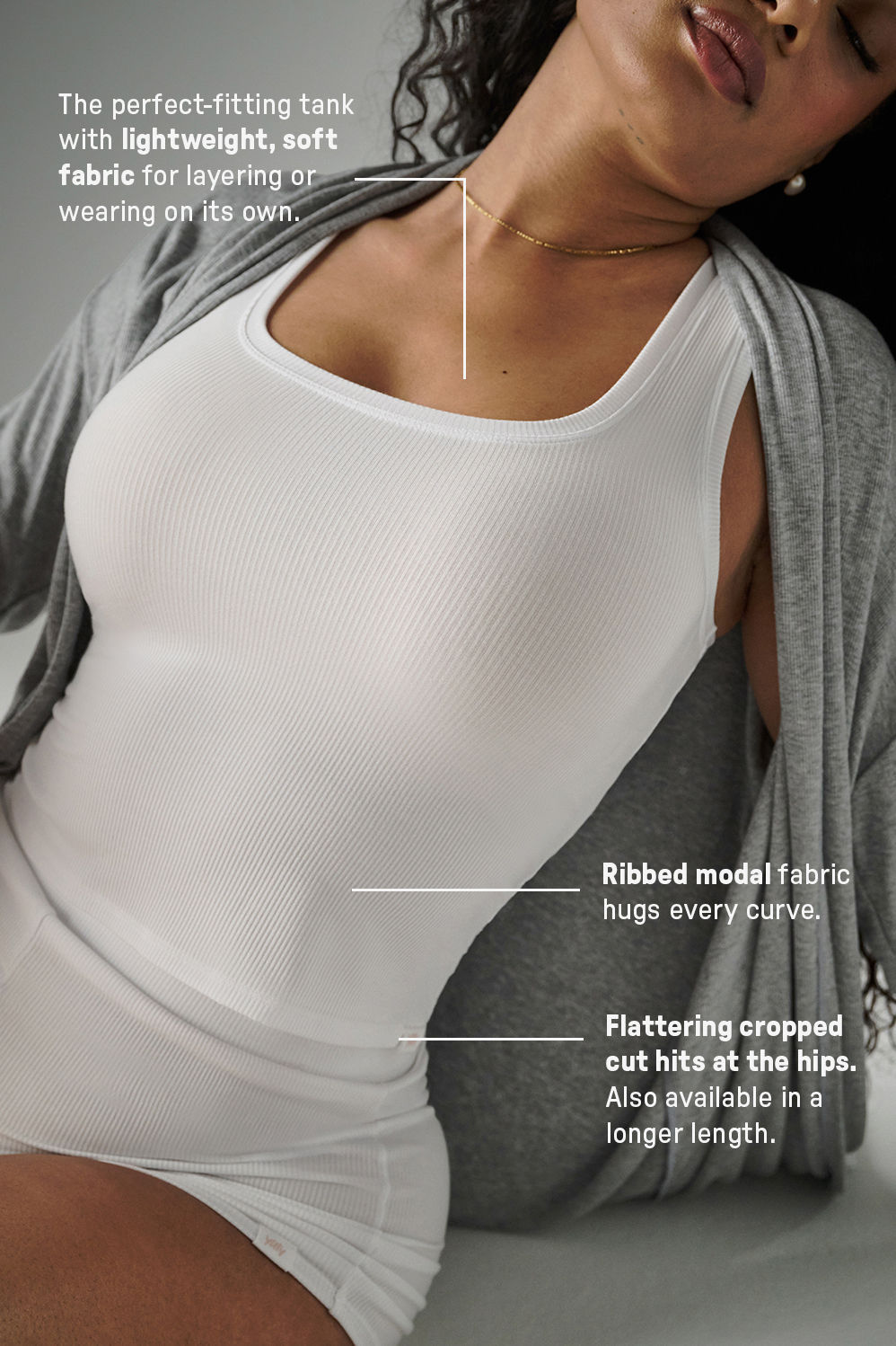 Fabletics Soft Rib Cropped Tank