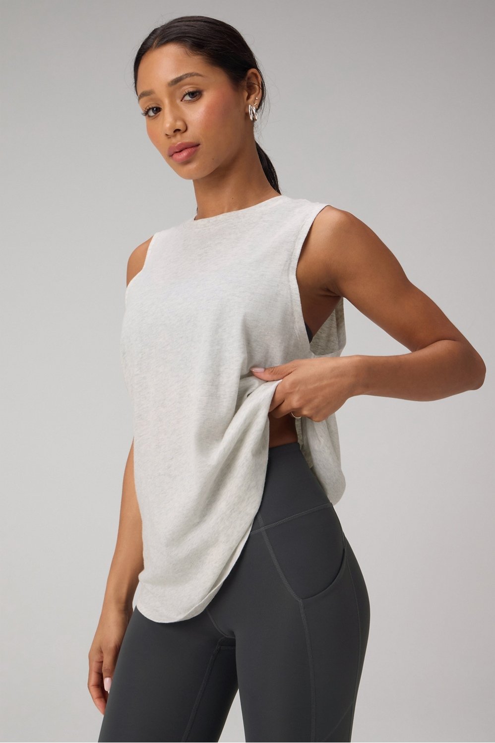 Fabletics 100% Cotton Oversized Muscle Tank