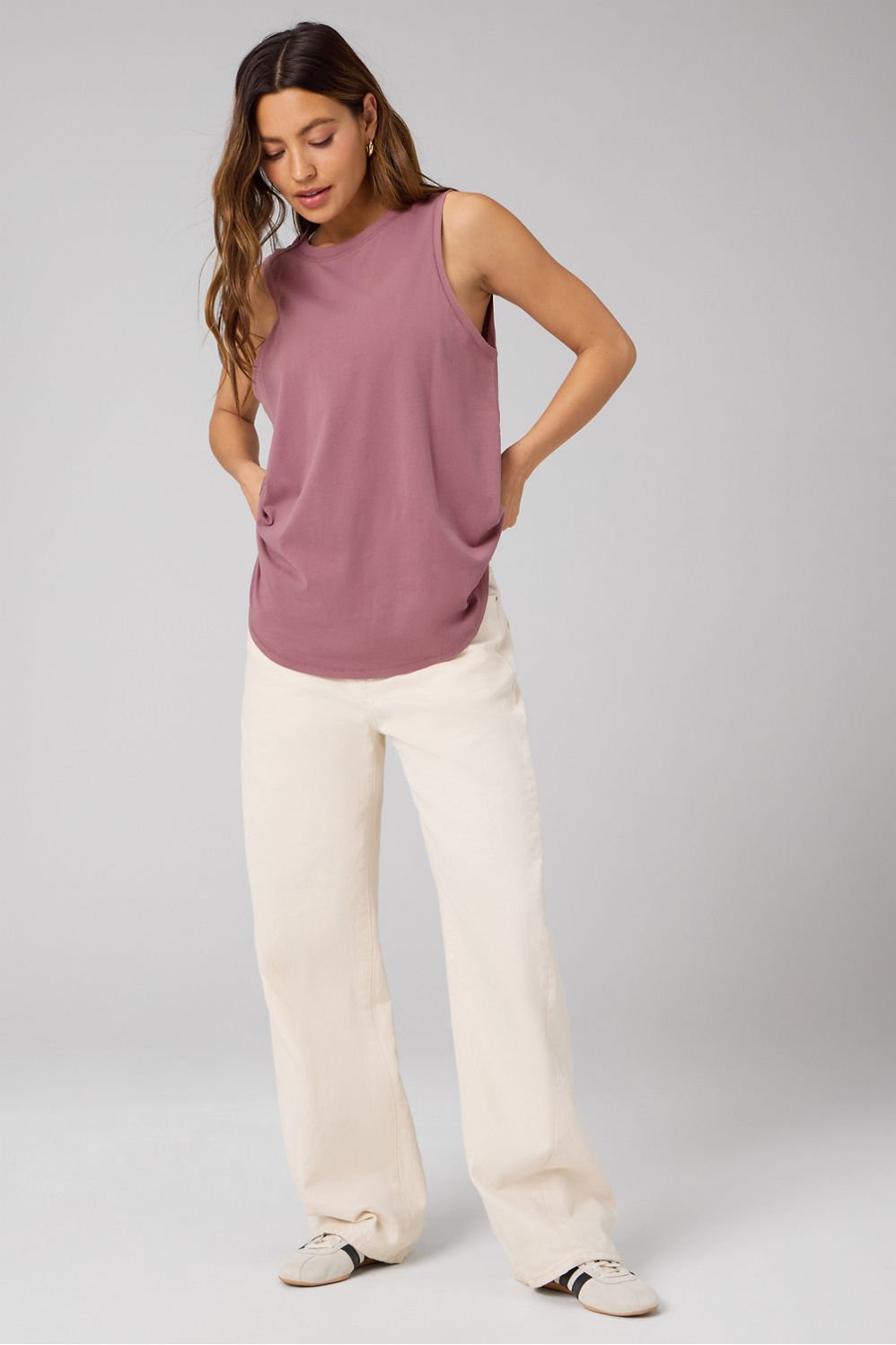 Fabletics 100% Cotton Oversized Muscle Tank