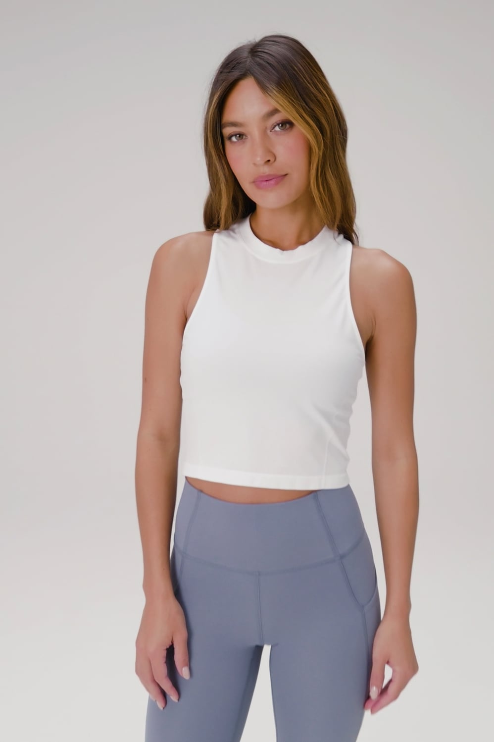 Fabletics Feather Tech+ Racerback Cropped Tank