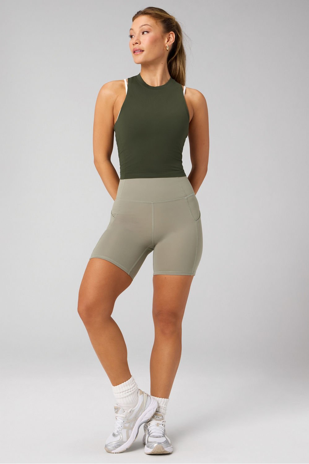 Fabletics Feather Tech+ Racerback Cropped Tank