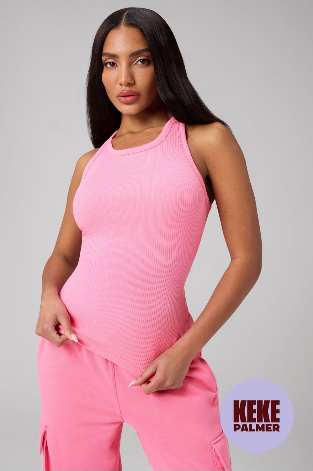 Fabletics Modal Rib High Neck Built-In Bra Tank