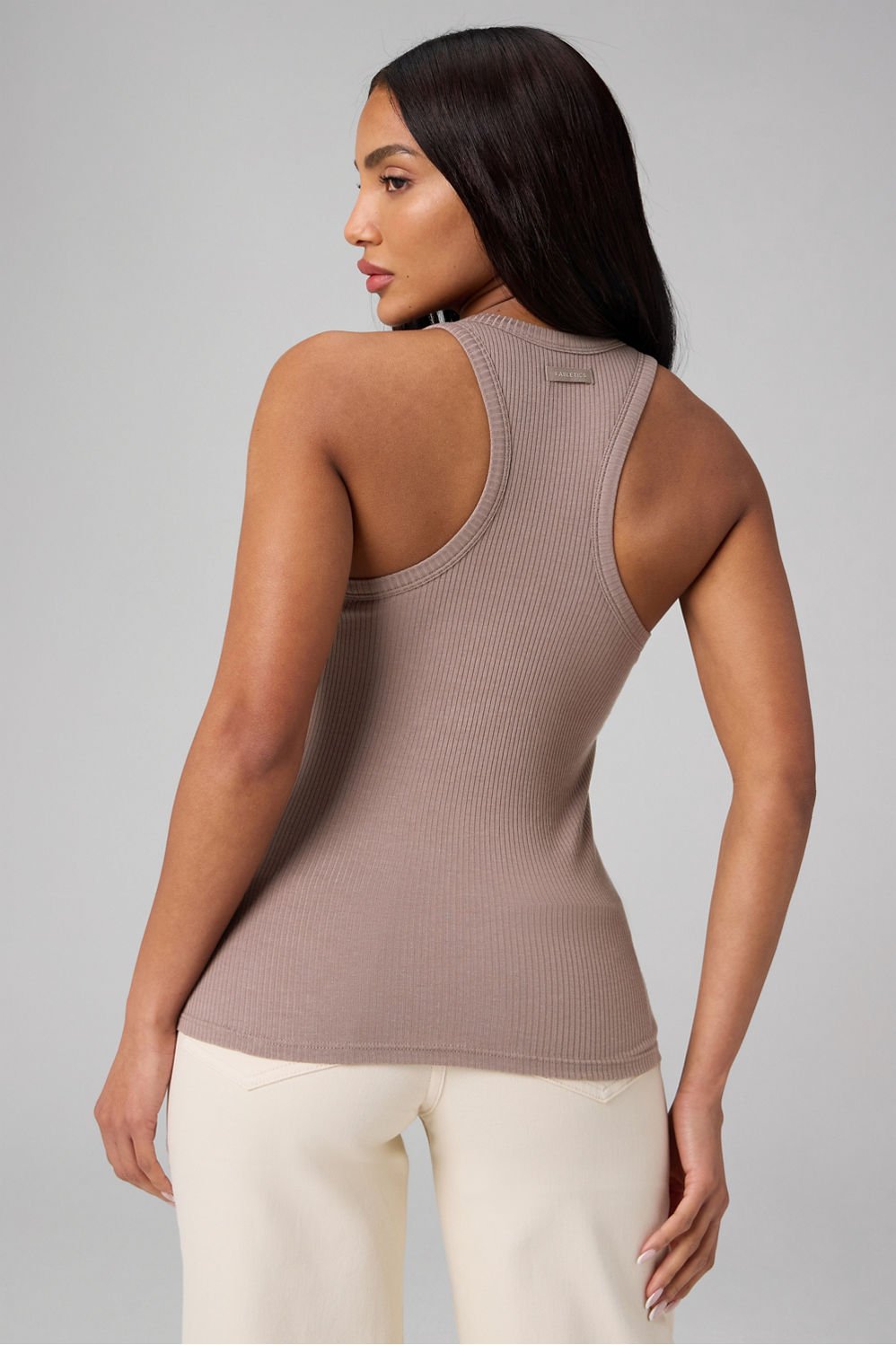 Fabletics Modal Rib High Neck Built-In Bra Tank