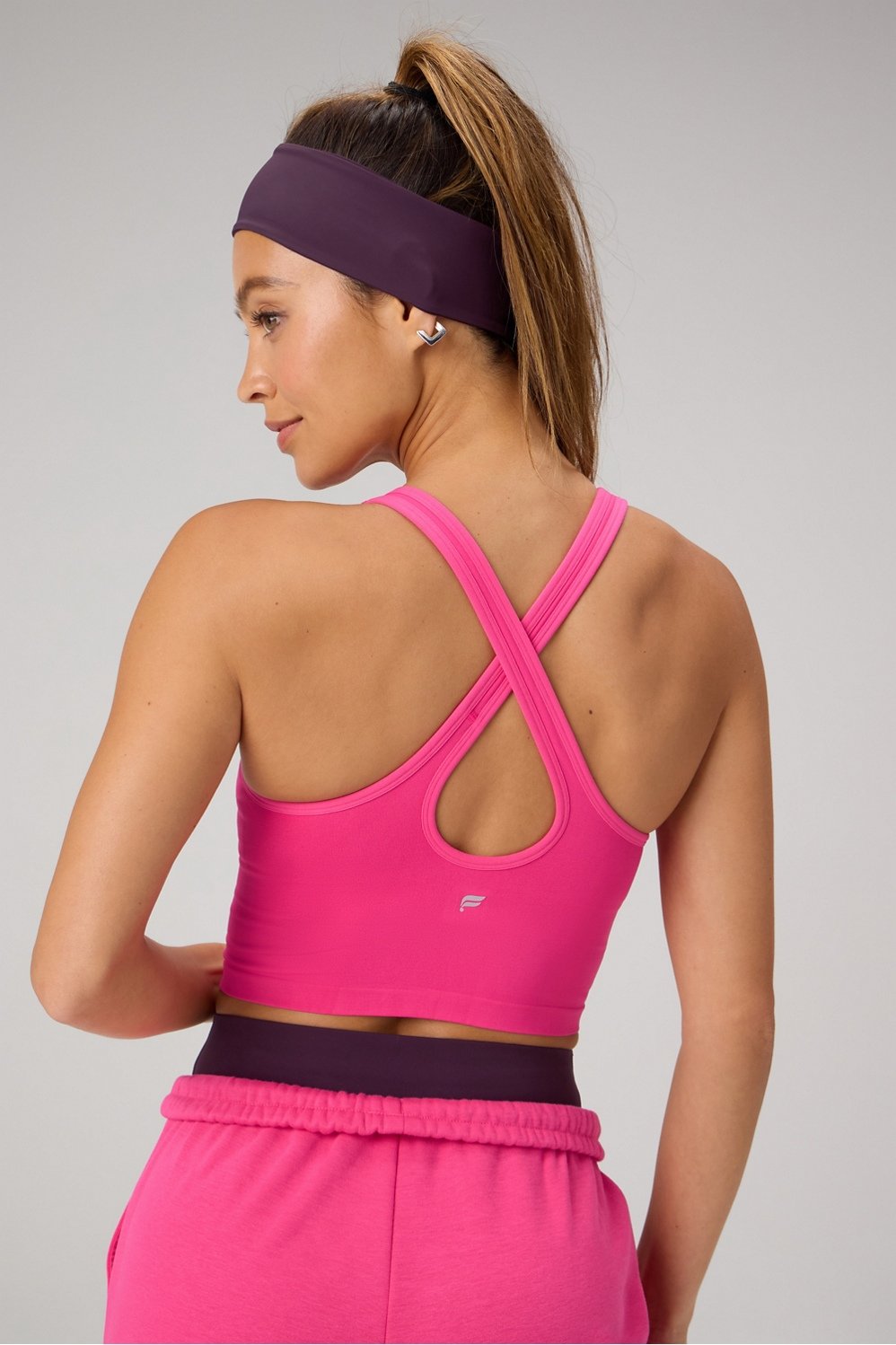 Fabletics Seamless Cropped Built-In Bra Tank