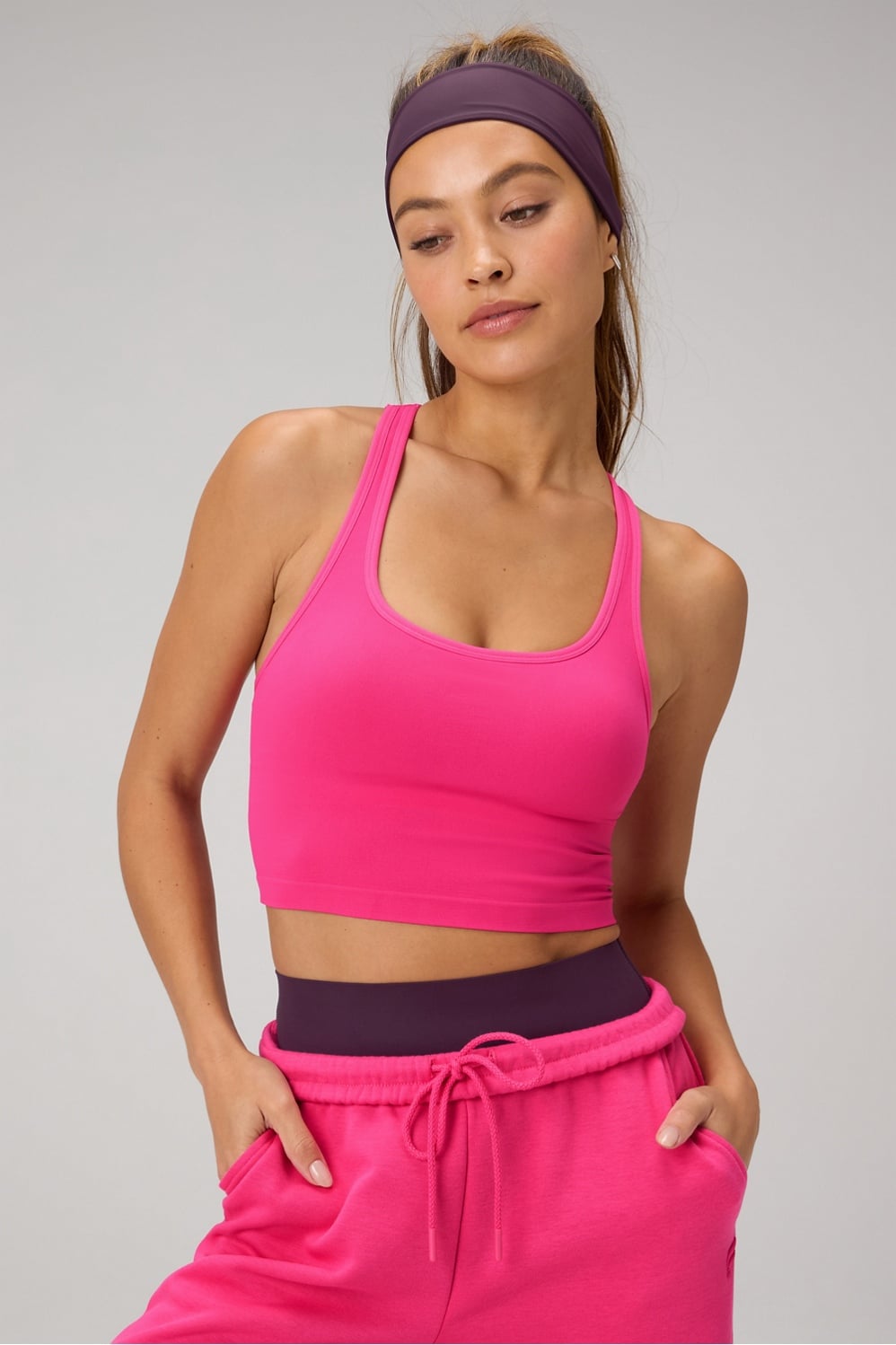 Fabletics Seamless Cropped Built-In Bra Tank