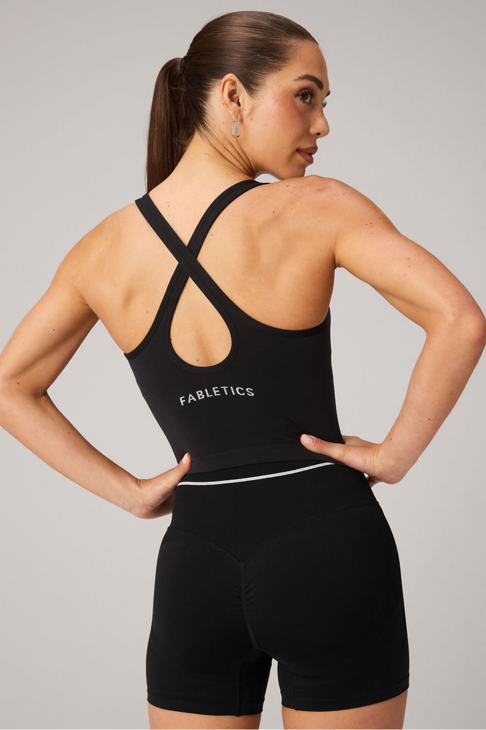 Fabletics Seamless Cropped Built-In Bra Tank