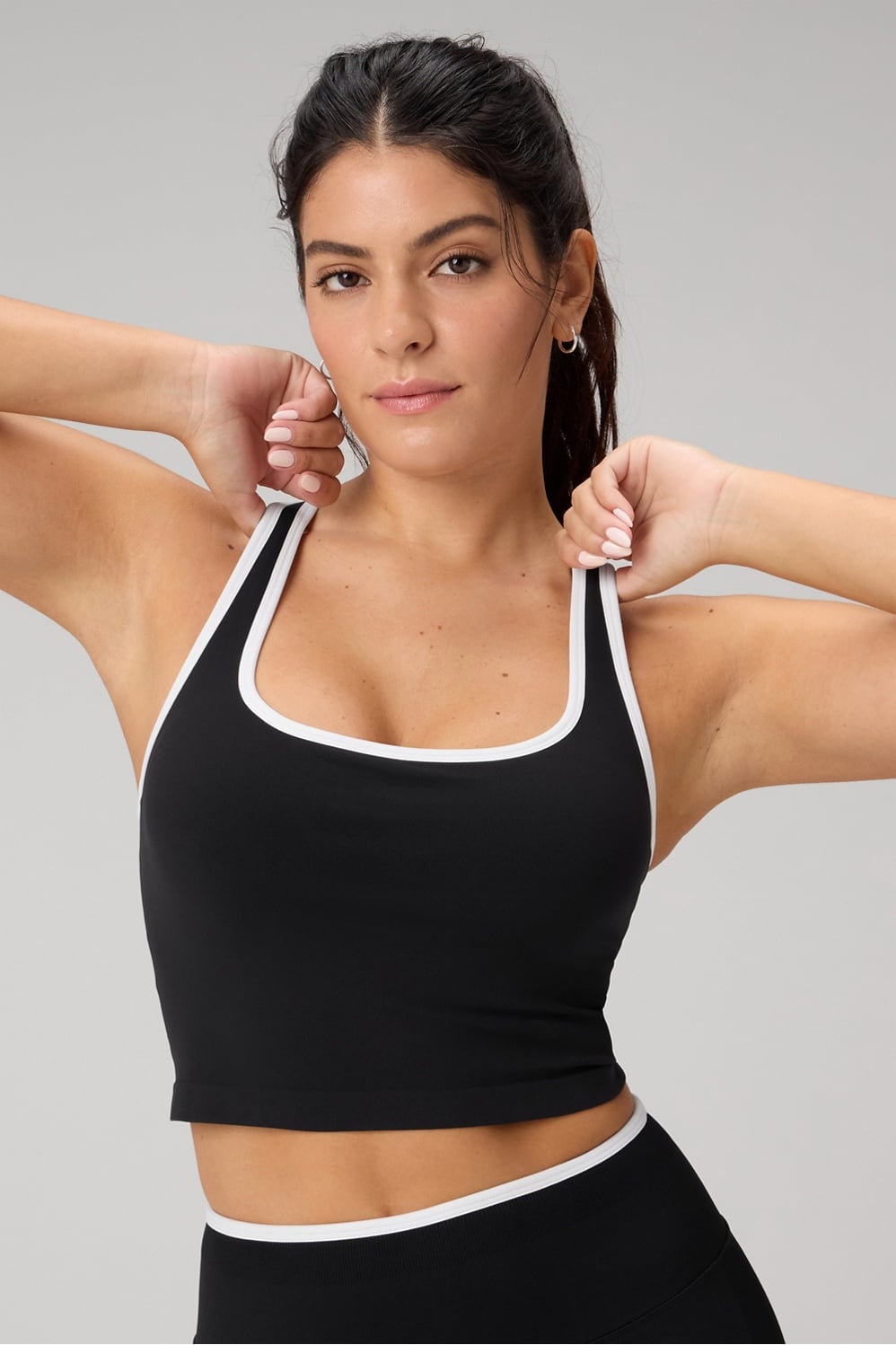 Fabletics Seamless Cropped Built-In Bra Tank