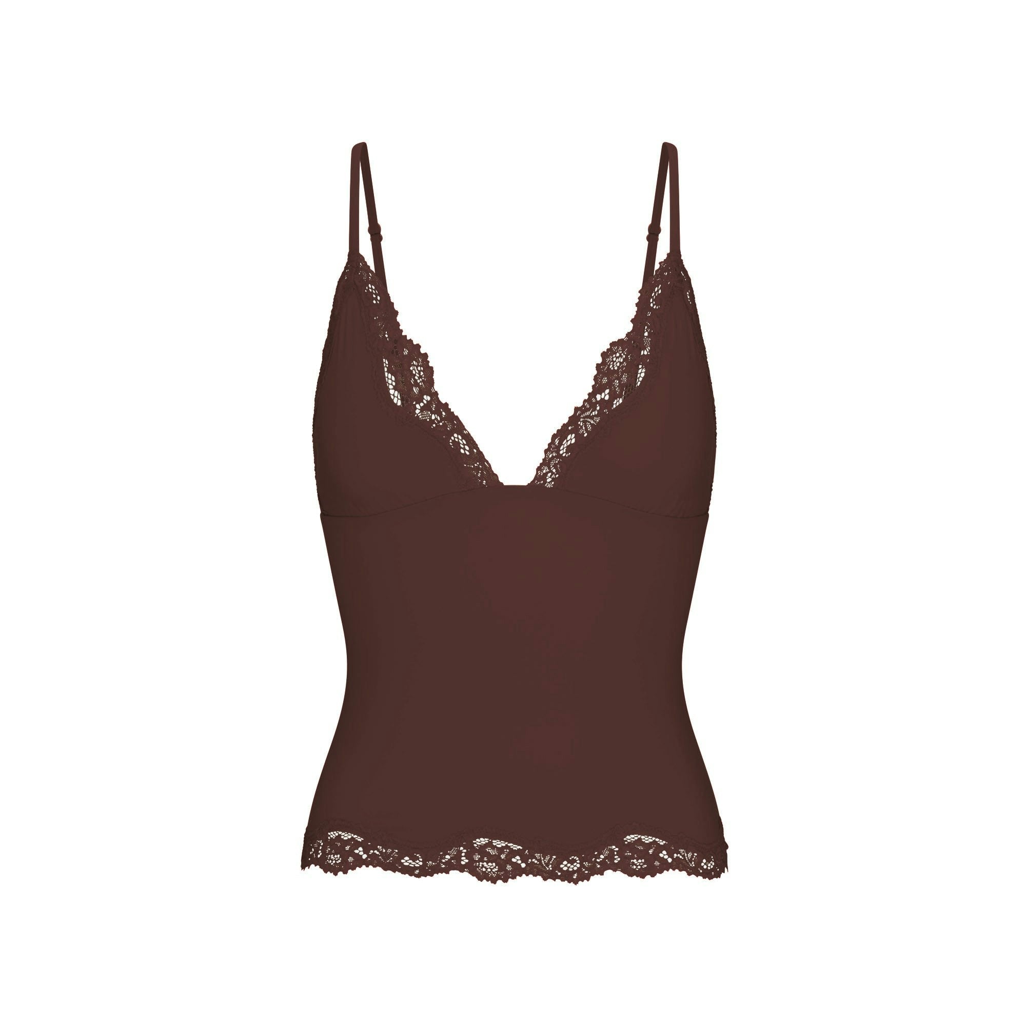 Skims Fits Everybody Lace Triangle Cami Espresso