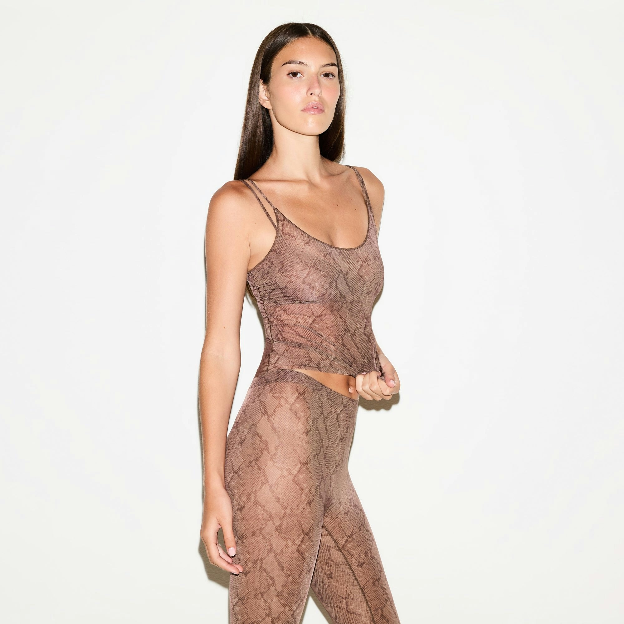 Skims Milky Sheer Cami Jasper Snake Print