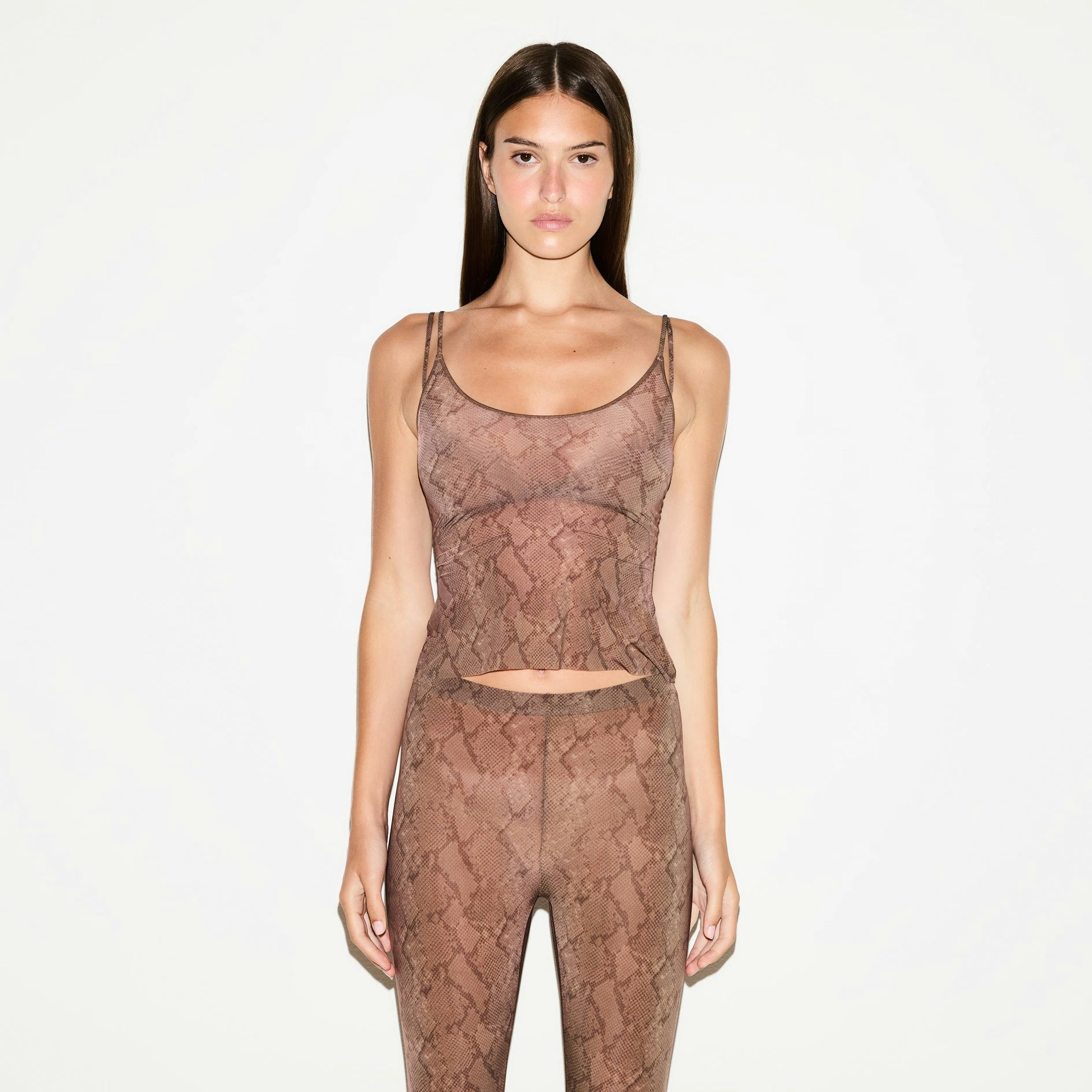 Skims Milky Sheer Cami Jasper Snake Print