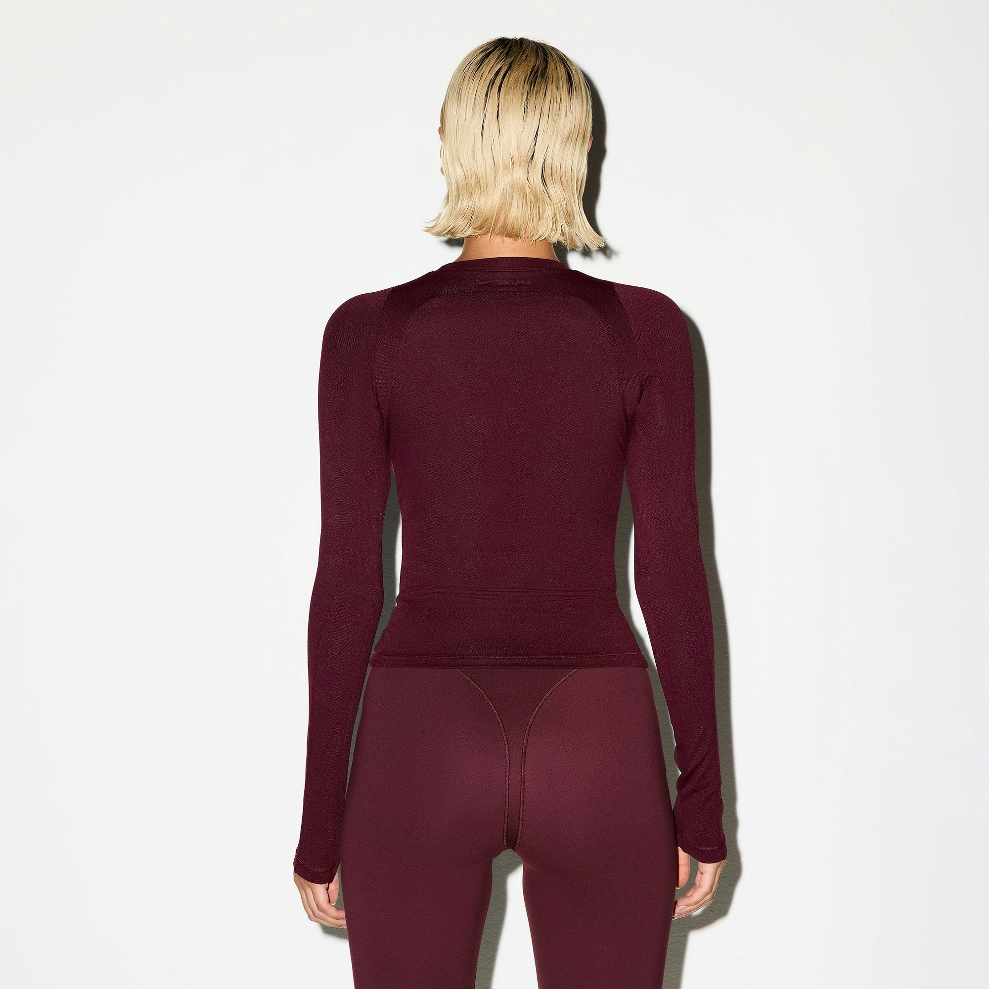 Skims Nikeskims Airy Long Sleeve Crew Neck Top Currant