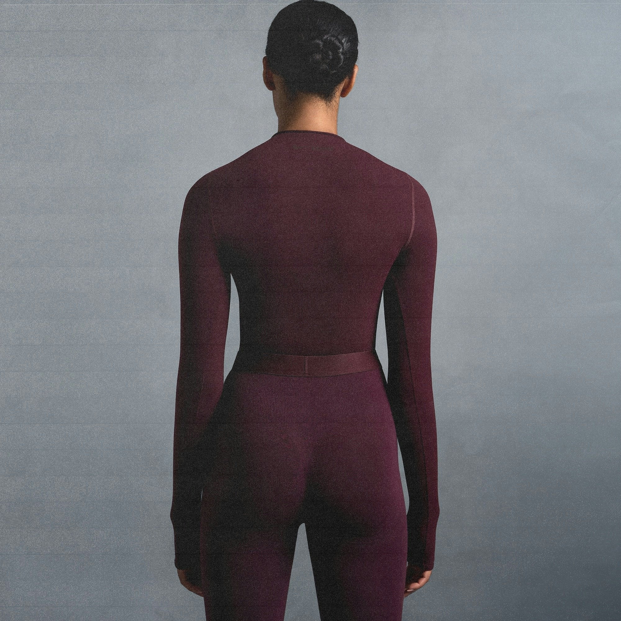 Skims Nikeskims Vintage Seamless Mock Neck Crop Top Currant