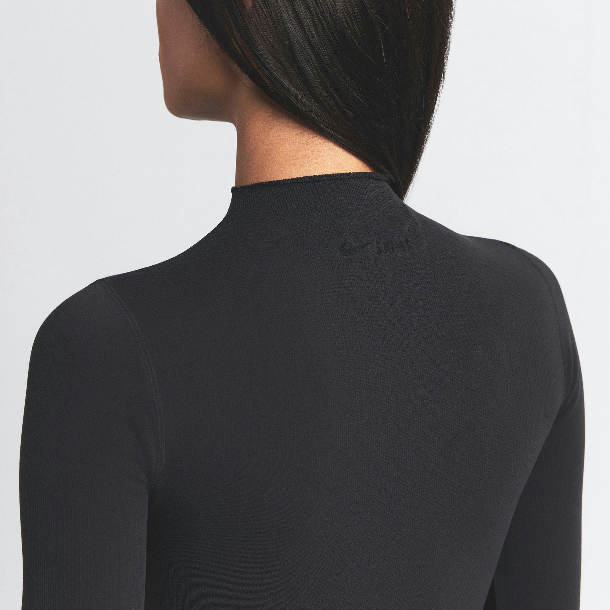 Skims Nikeskims Vintage Seamless Mock Neck Crop Top Obsidian