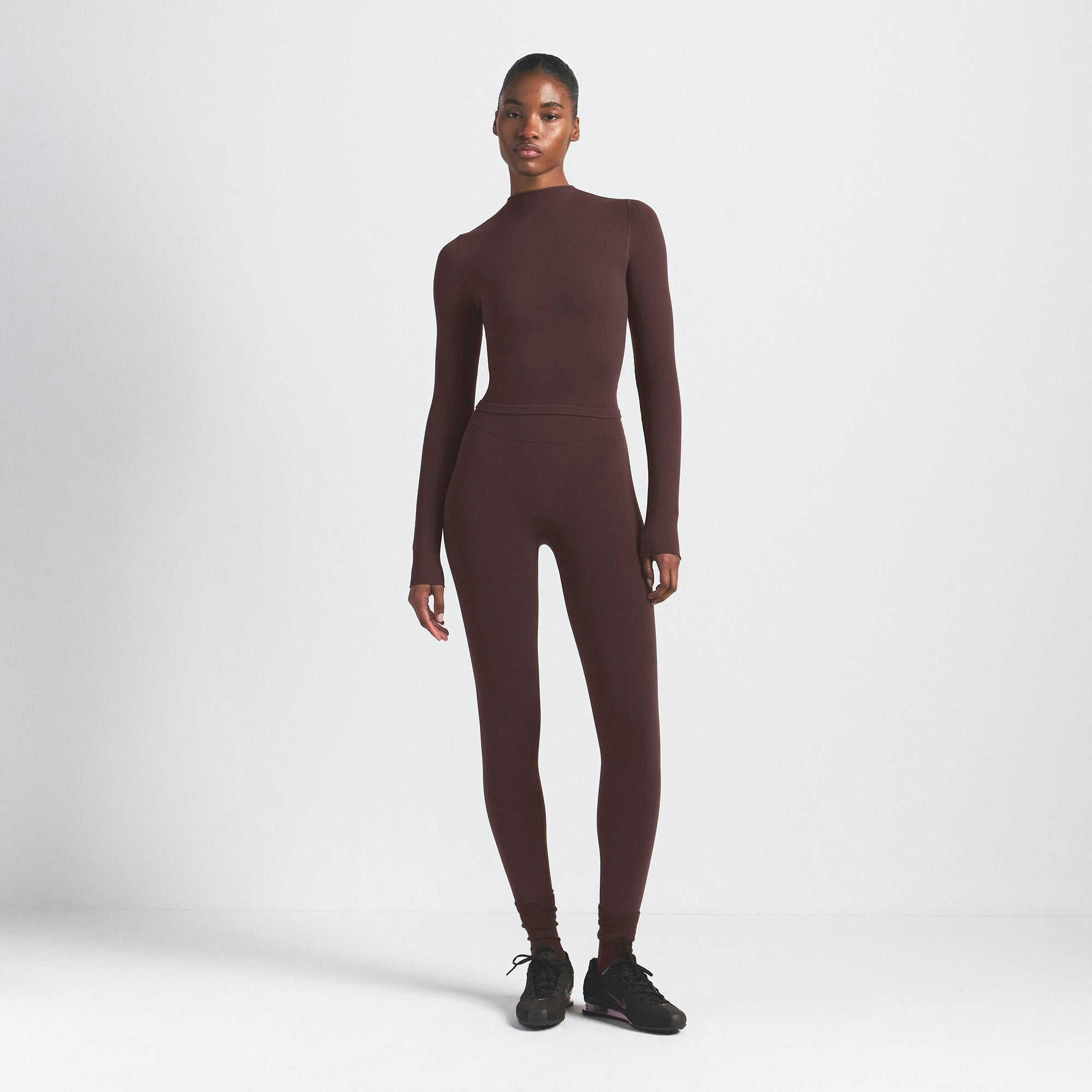 Skims Nikeskims Vintage Seamless Mock Neck Crop Top Phoenix