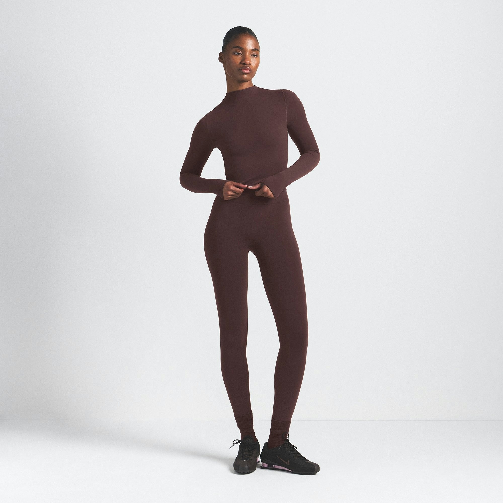 Skims Nikeskims Vintage Seamless Mock Neck Crop Top Phoenix