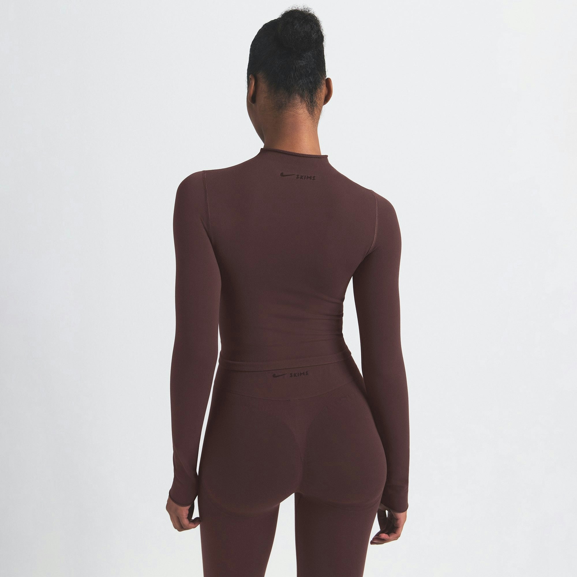 Skims Nikeskims Vintage Seamless Mock Neck Crop Top Phoenix
