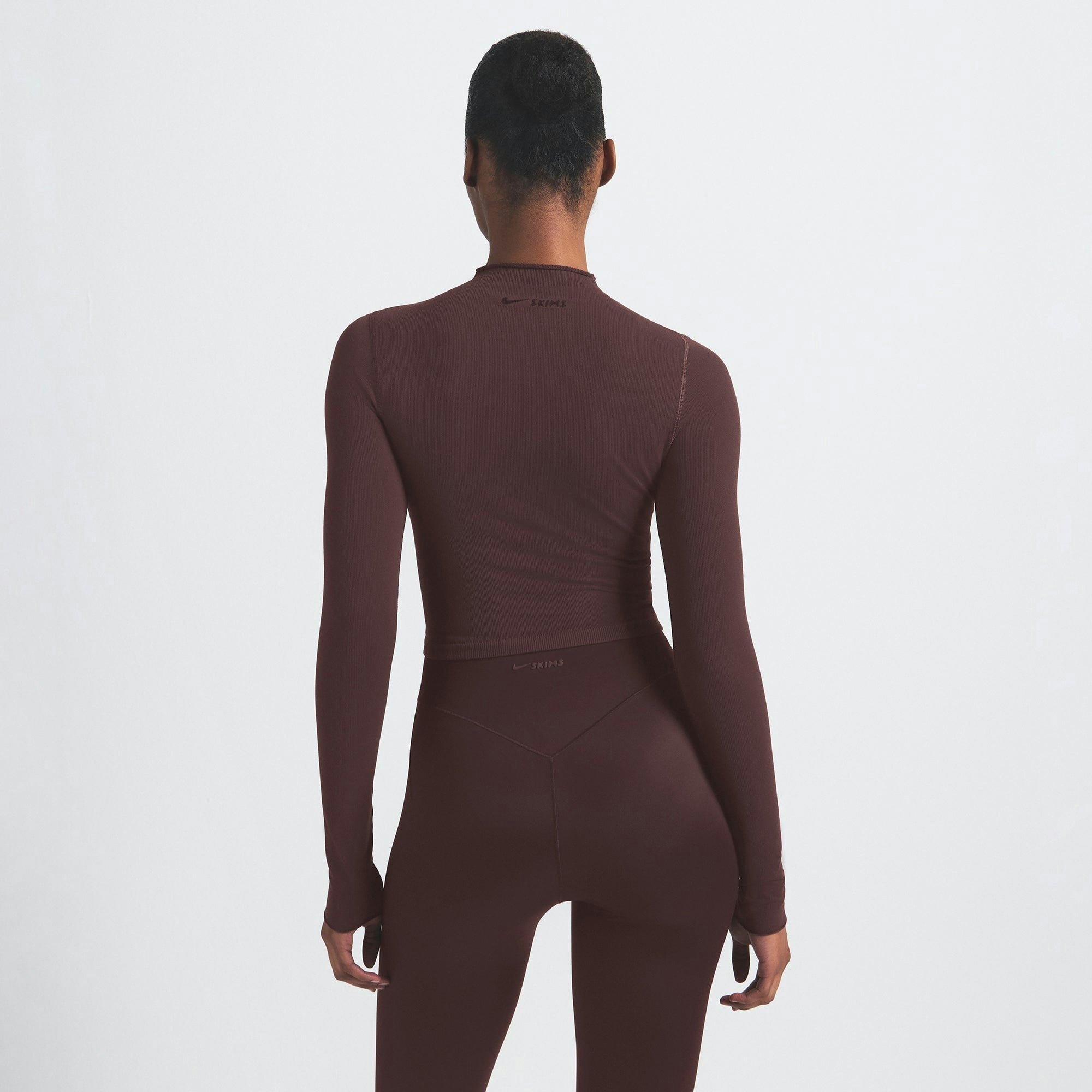 Skims Nikeskims Vintage Seamless Mock Neck Crop Top Phoenix