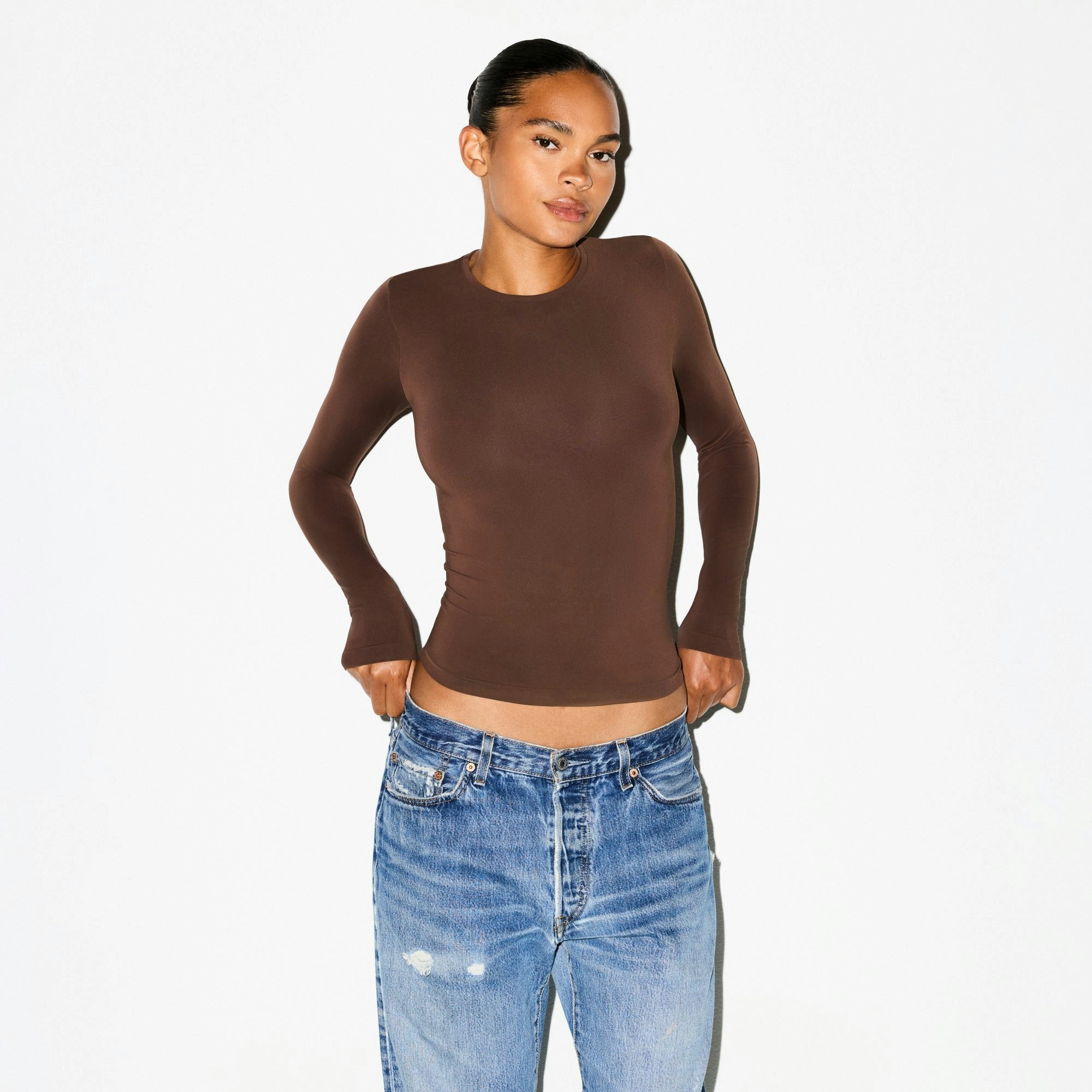 SOFT SMOOTHING SEAMLESS LONG SLEEVE T-SHIRT