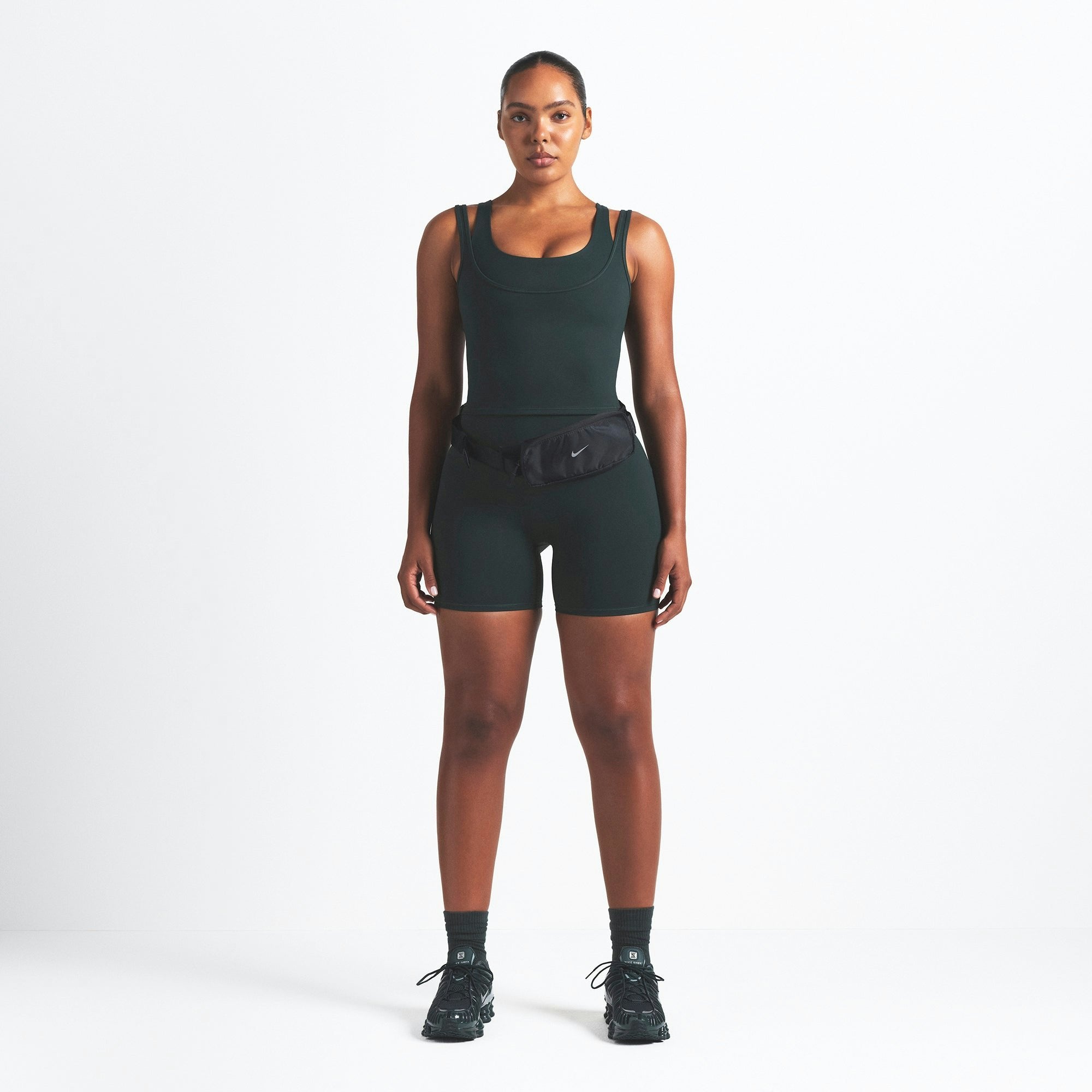 Skims Nikeskims Matte Double Strap Scoop Tank Dark Teal