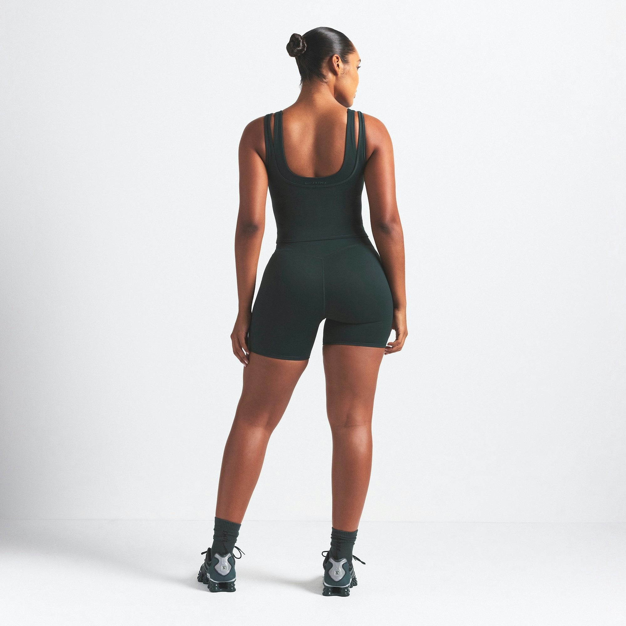 Skims Nikeskims Matte Double Strap Scoop Tank Dark Teal