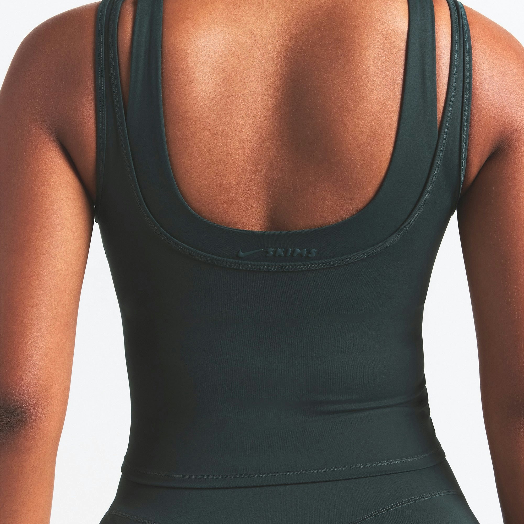 Skims Nikeskims Matte Double Strap Scoop Tank Dark Teal