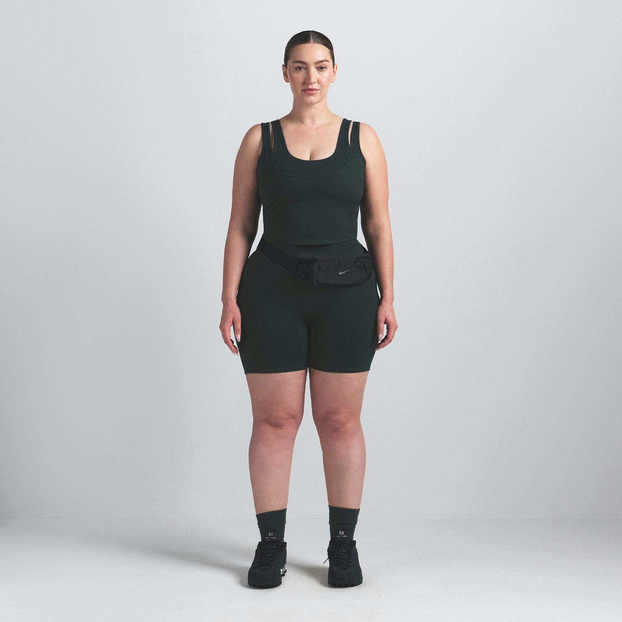 Skims Nikeskims Matte Double Strap Scoop Tank Dark Teal