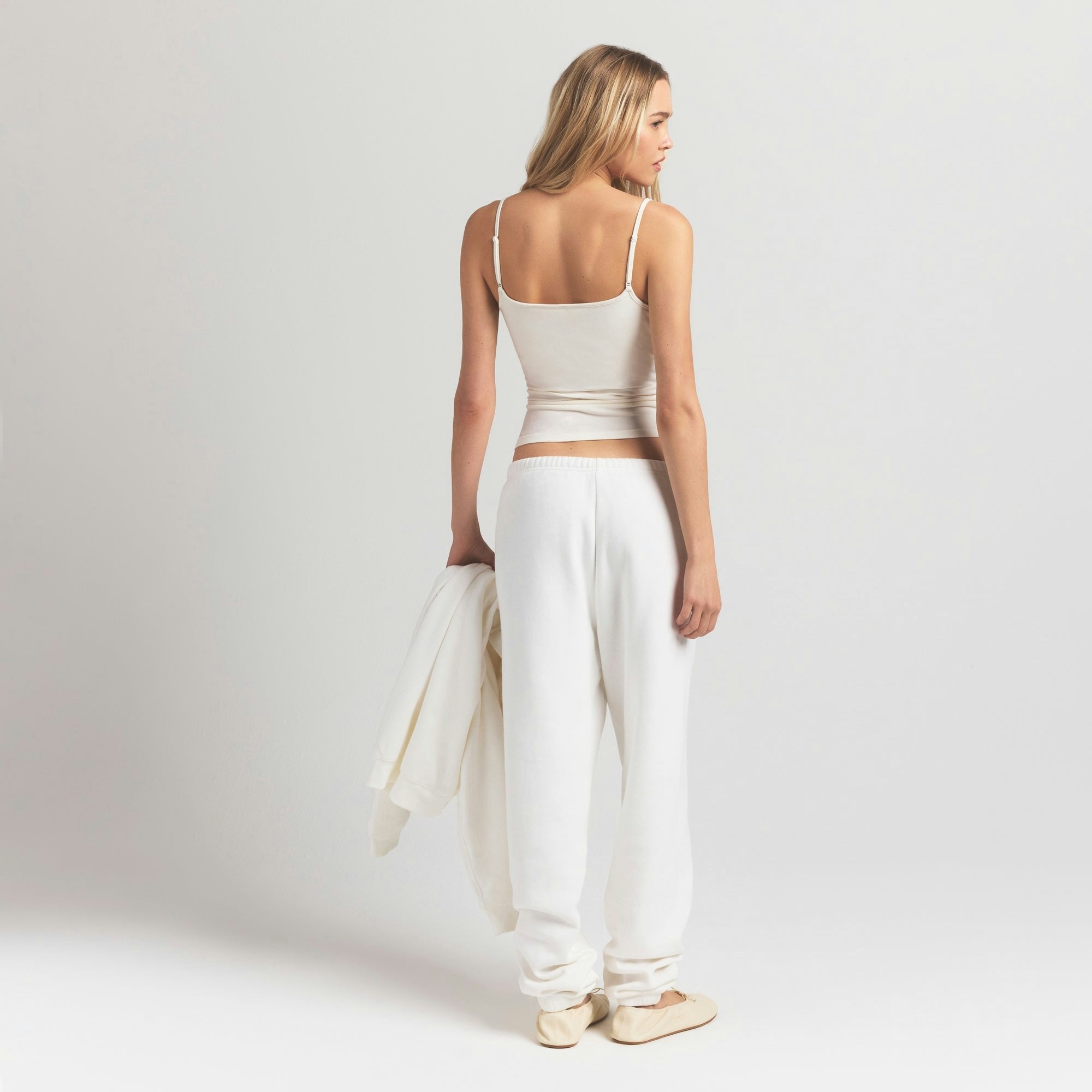 Skims Cotton Jersey Scoop Neck Cami Marble