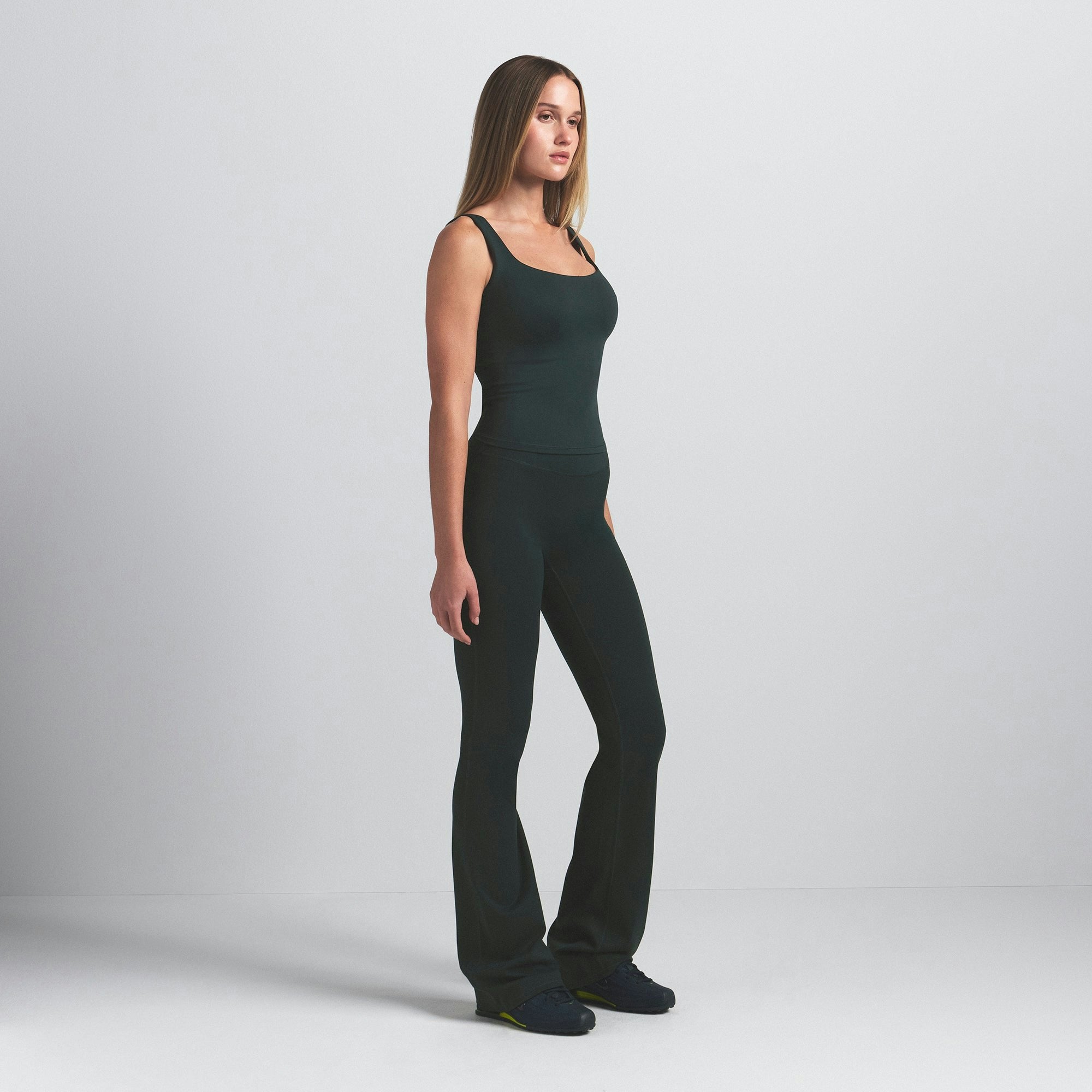 Skims Nikeskims Matte Square Neck Tank Dark Teal