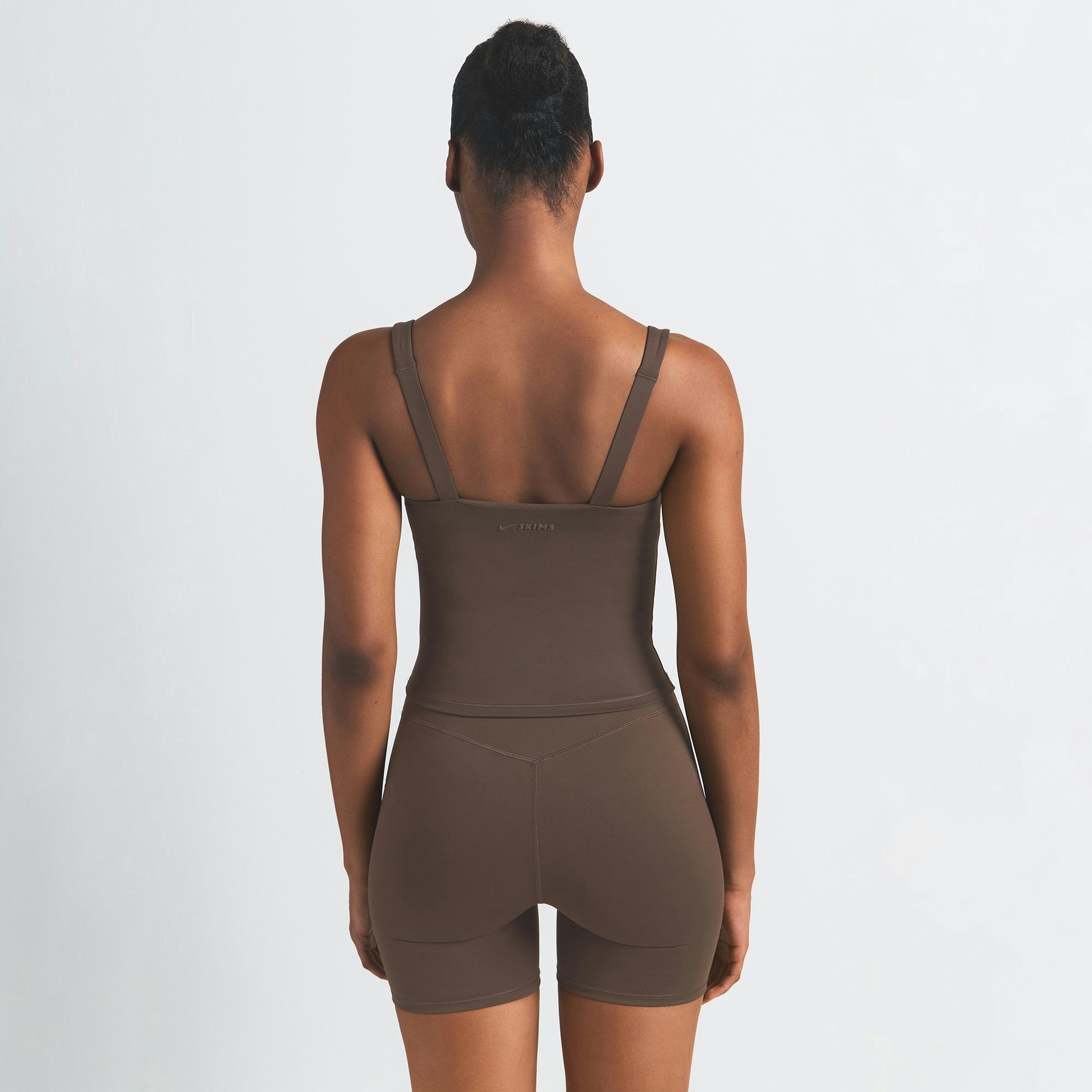 Skims Nikeskims Matte Square Neck Tank Dark Sepia