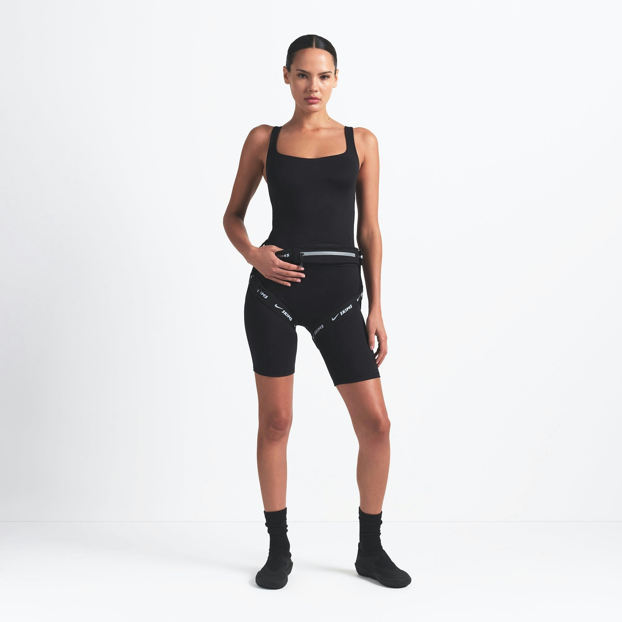 Skims Nikeskims Matte Square Neck Tank Obsidian
