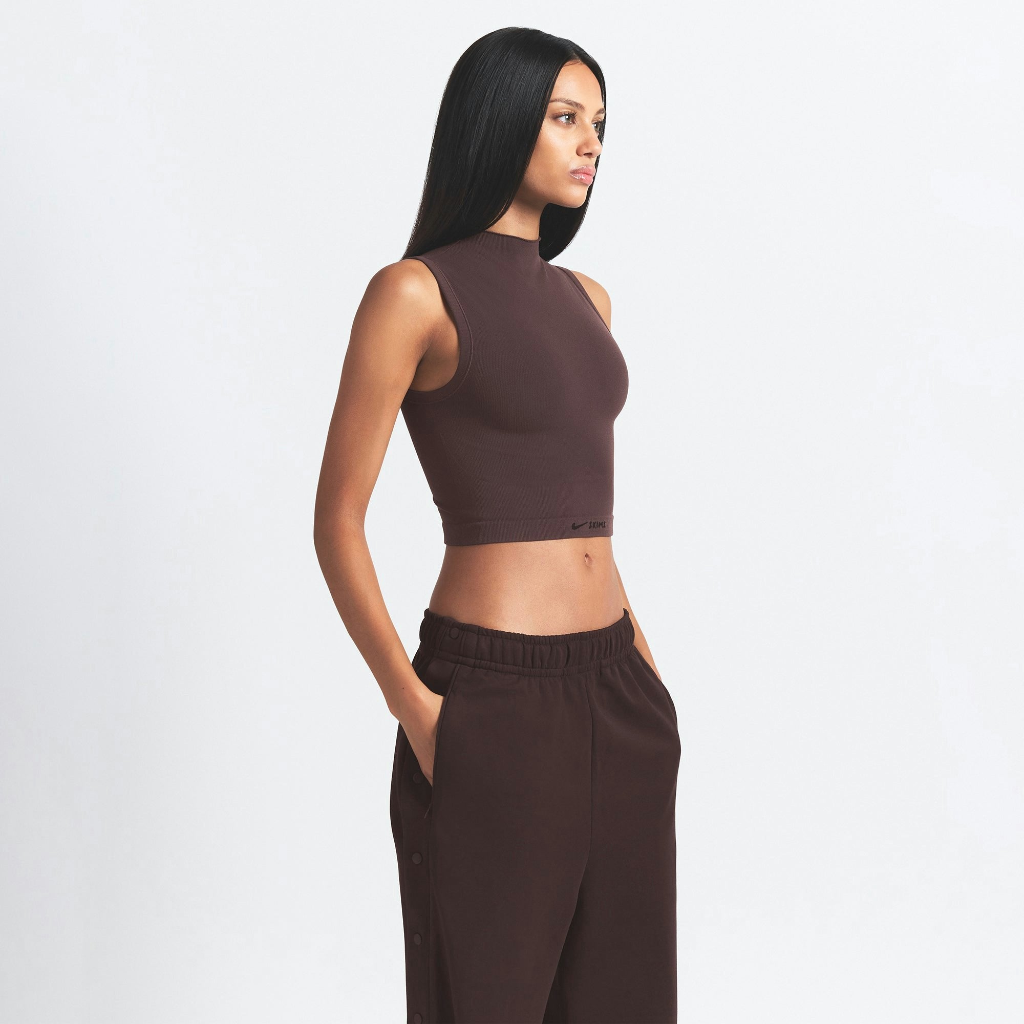 Skims Nikeskims Vintage Seamless Mock Neck Bra Top Phoenix