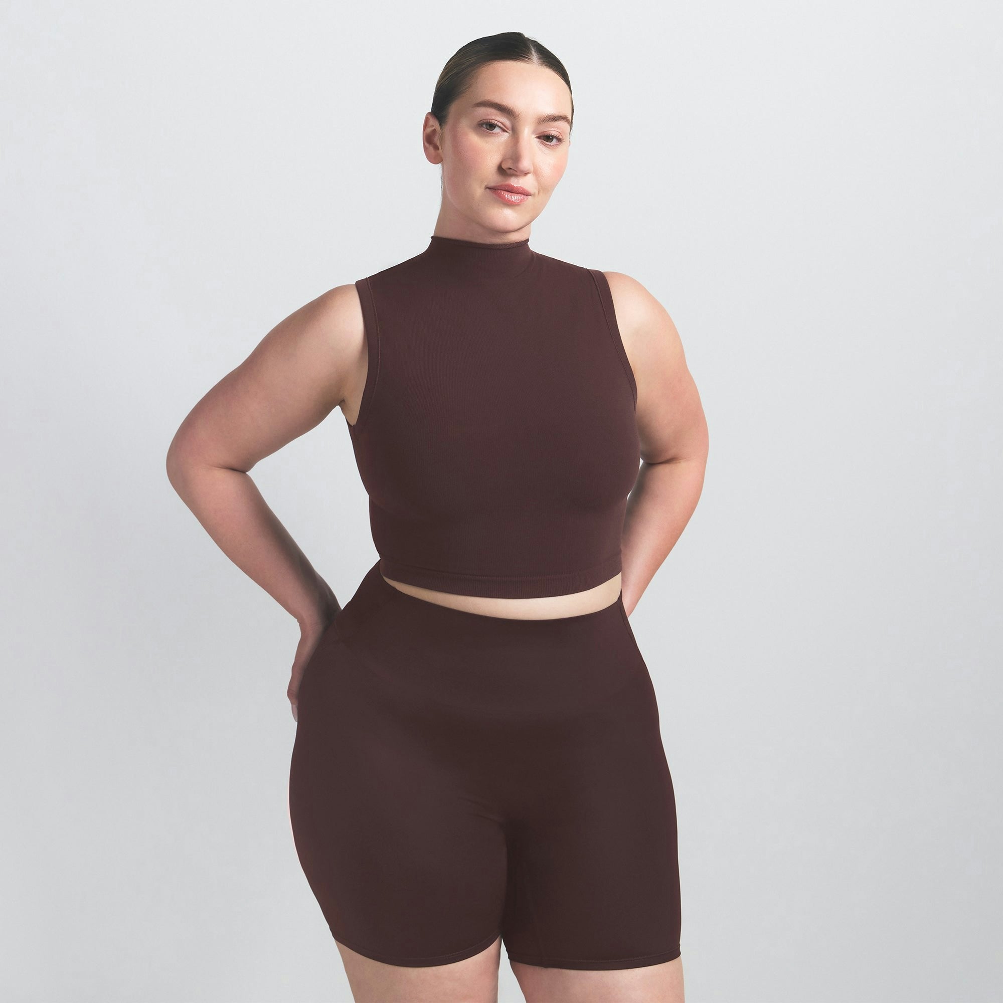 Skims Nikeskims Vintage Seamless Mock Neck Bra Top Phoenix