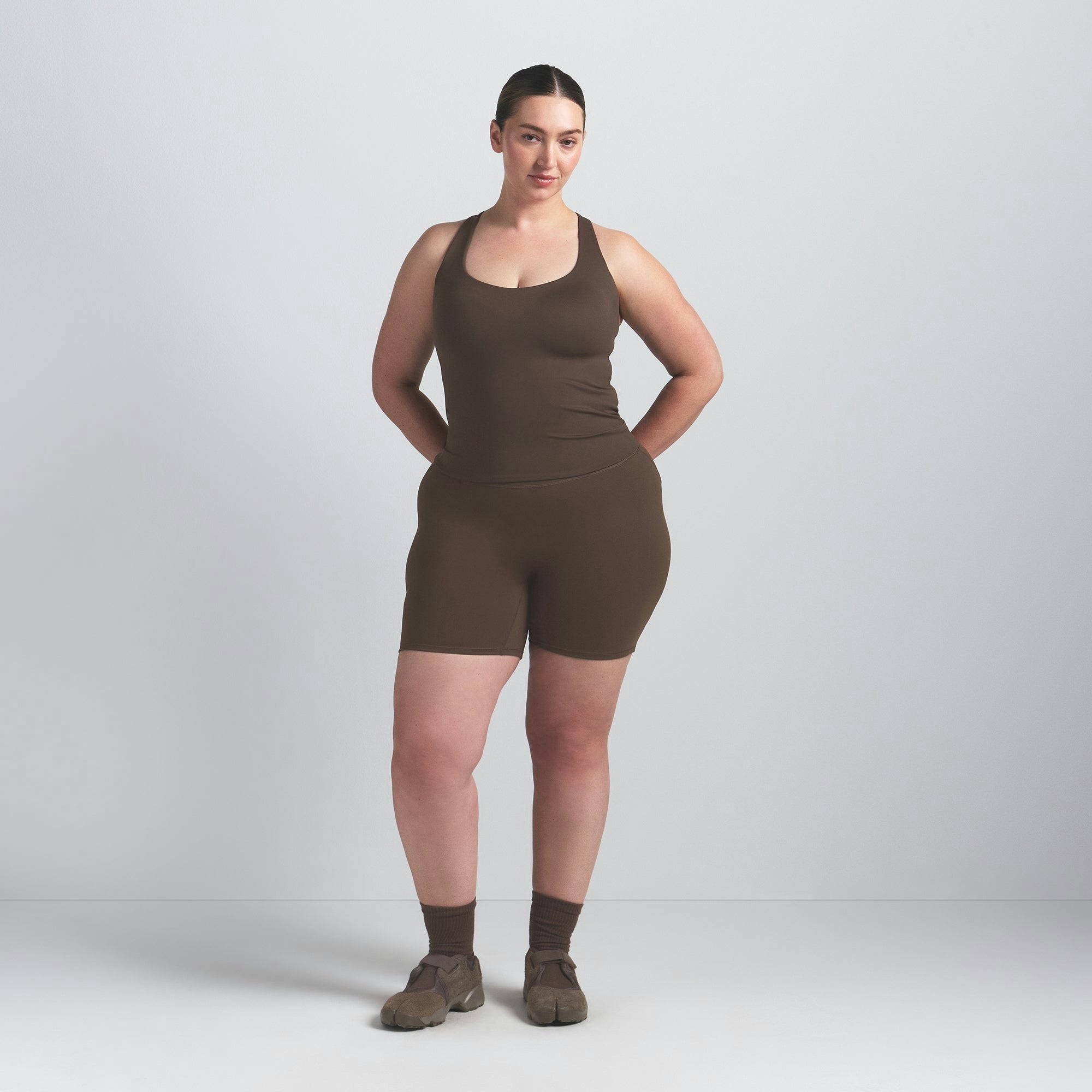 Skims Nikeskims Matte Racer Back Tank Dark Sepia
