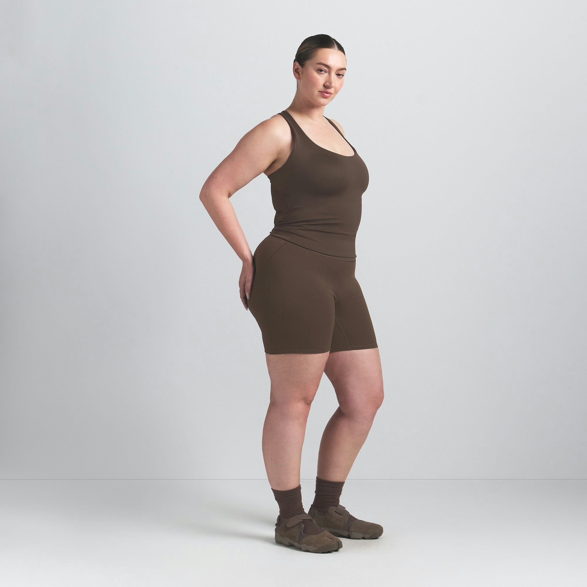 Skims Nikeskims Matte Racer Back Tank Dark Sepia